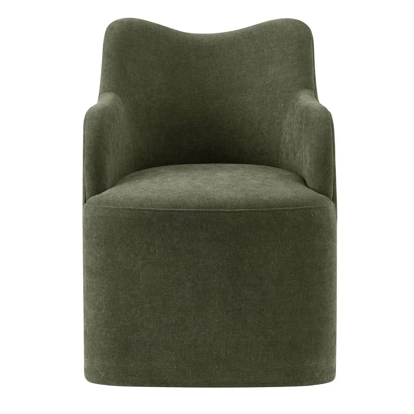 IC Linen Swivel Dining Chair