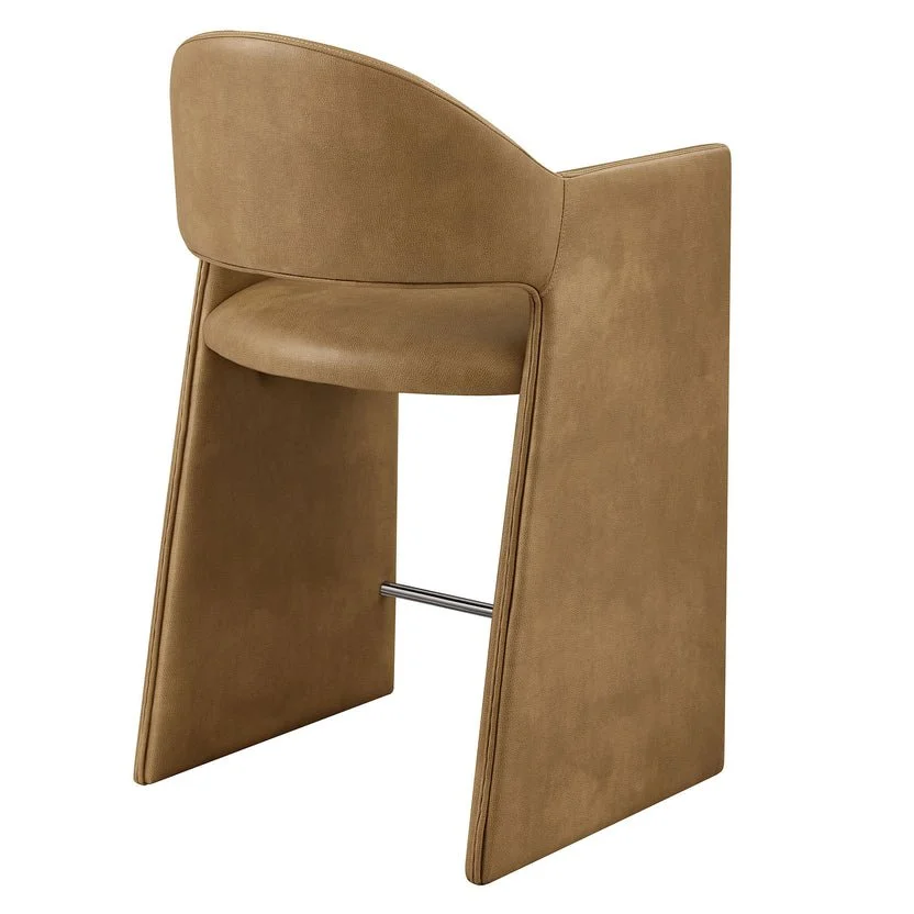 IC Margo Camel Leather Counter Stool 3