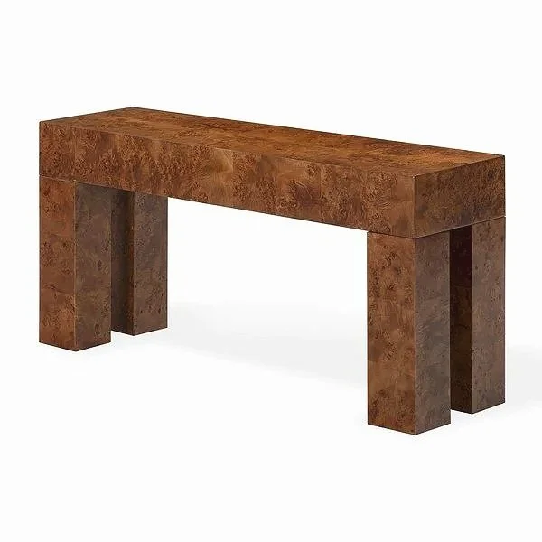 Radica Waterfall Console Table in Walnut Burl 2