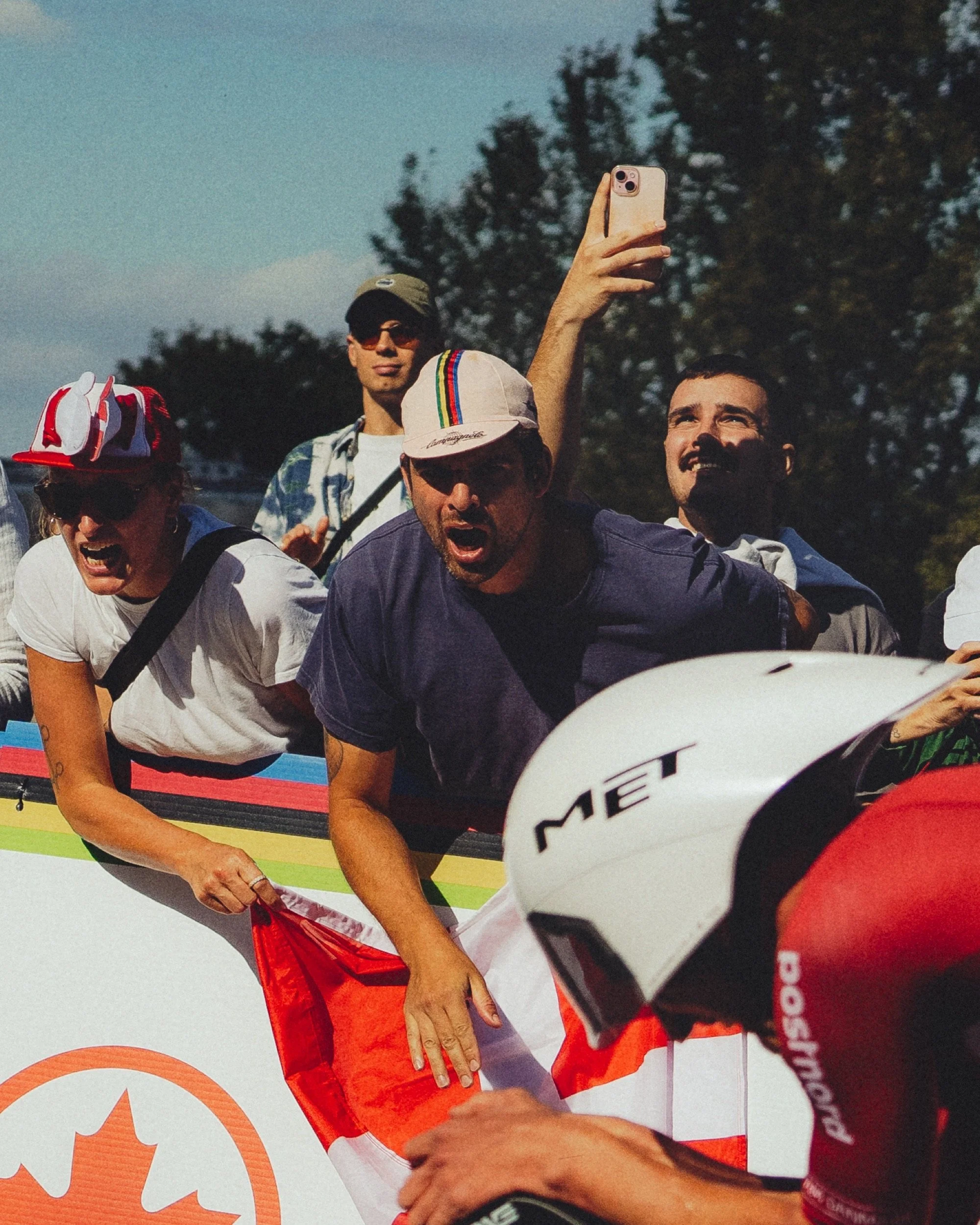 Photo of Danish cycling fans supporting at the individual time trial, UCI Road World Championships Montréal 2026