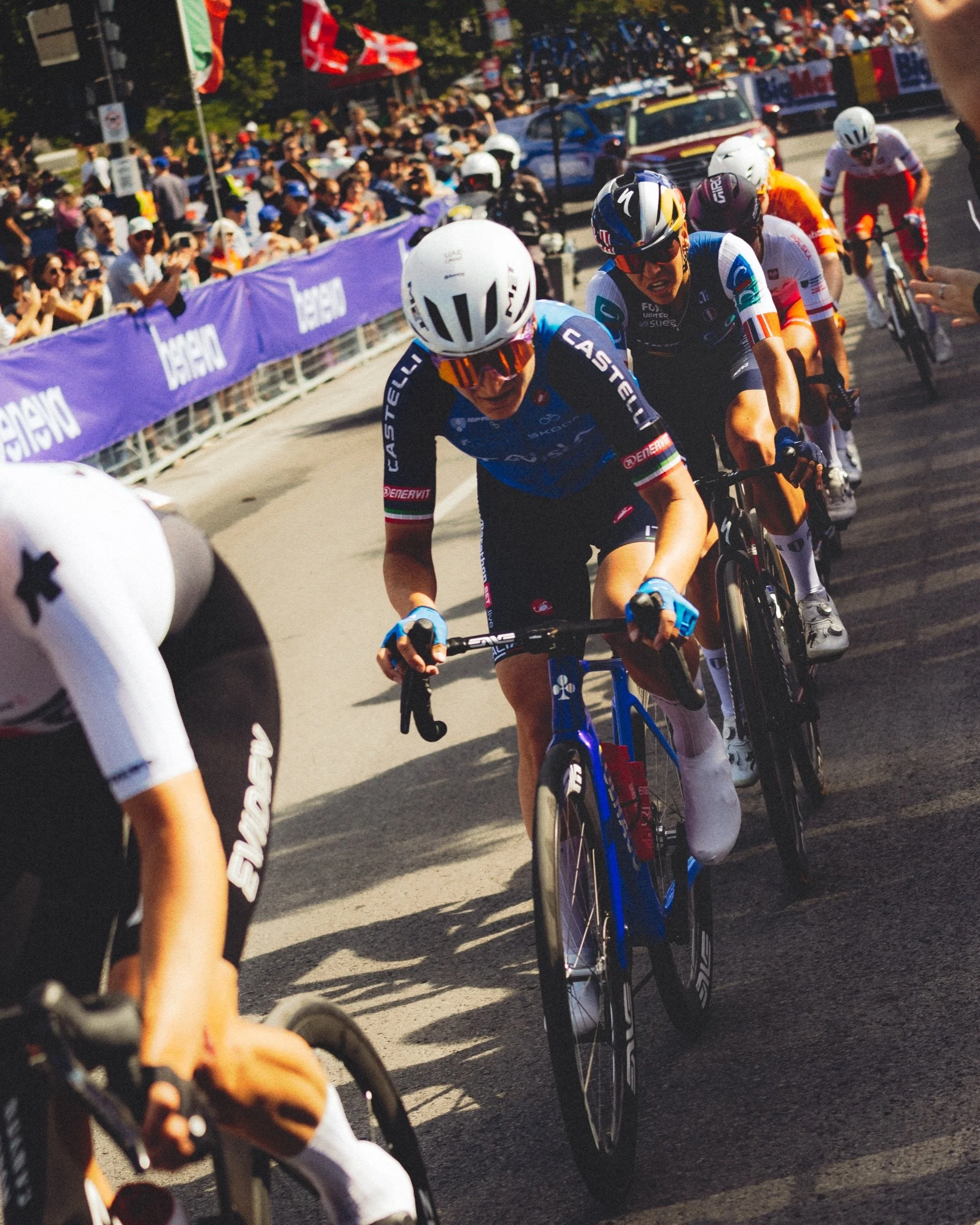 Elisa Longo Borghini (Italy) in the lead group of the elite women's road race, UCI Road World Championships Montréal 2026