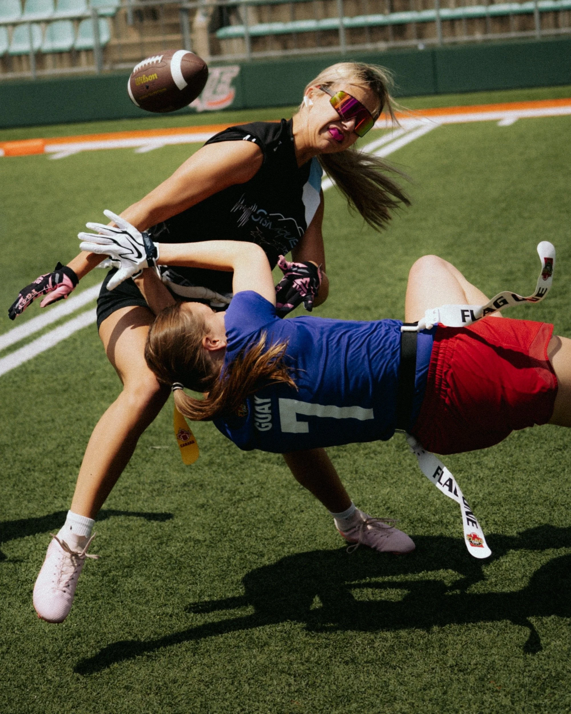 Women's flag football game in Québec City, Canada