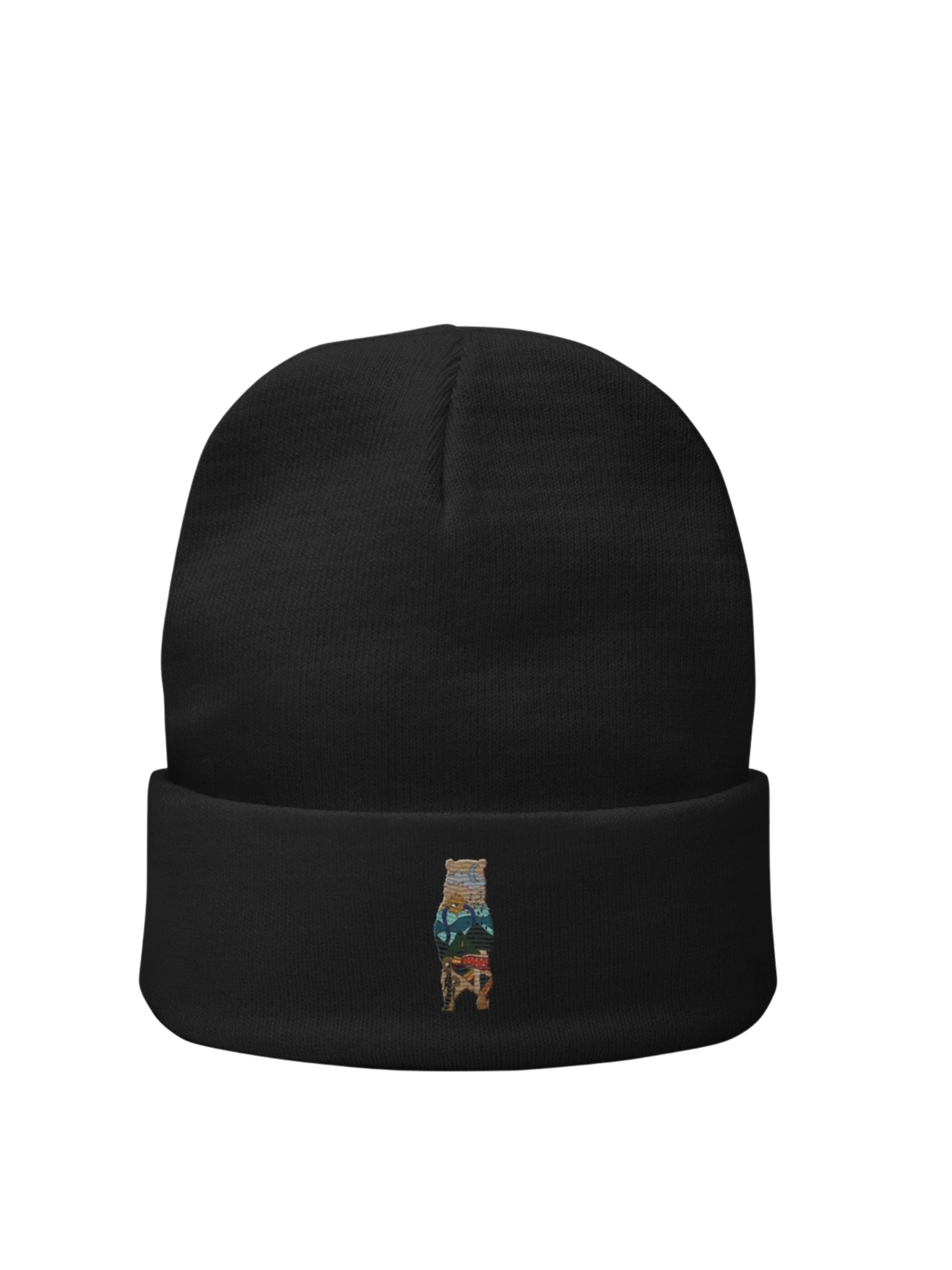 Psychedelic Peaks Embroidered Beanie