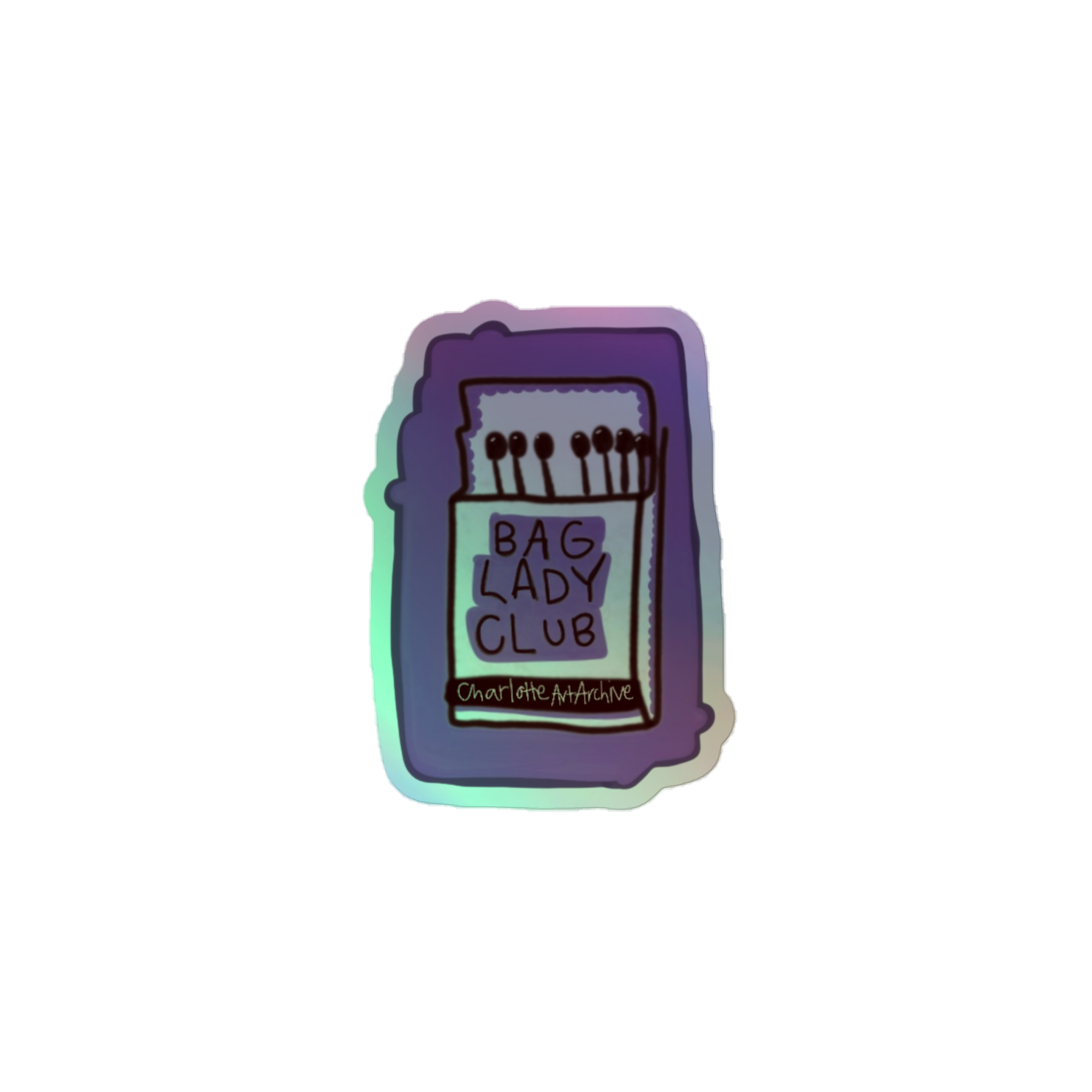 Bag lady club sticker