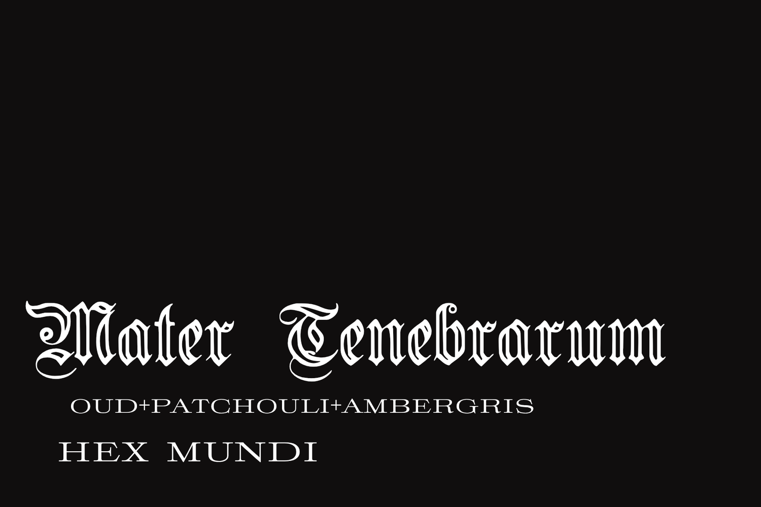 Mater Tenebrarum Hand & Body Creme ~ 3 Mothers Collection