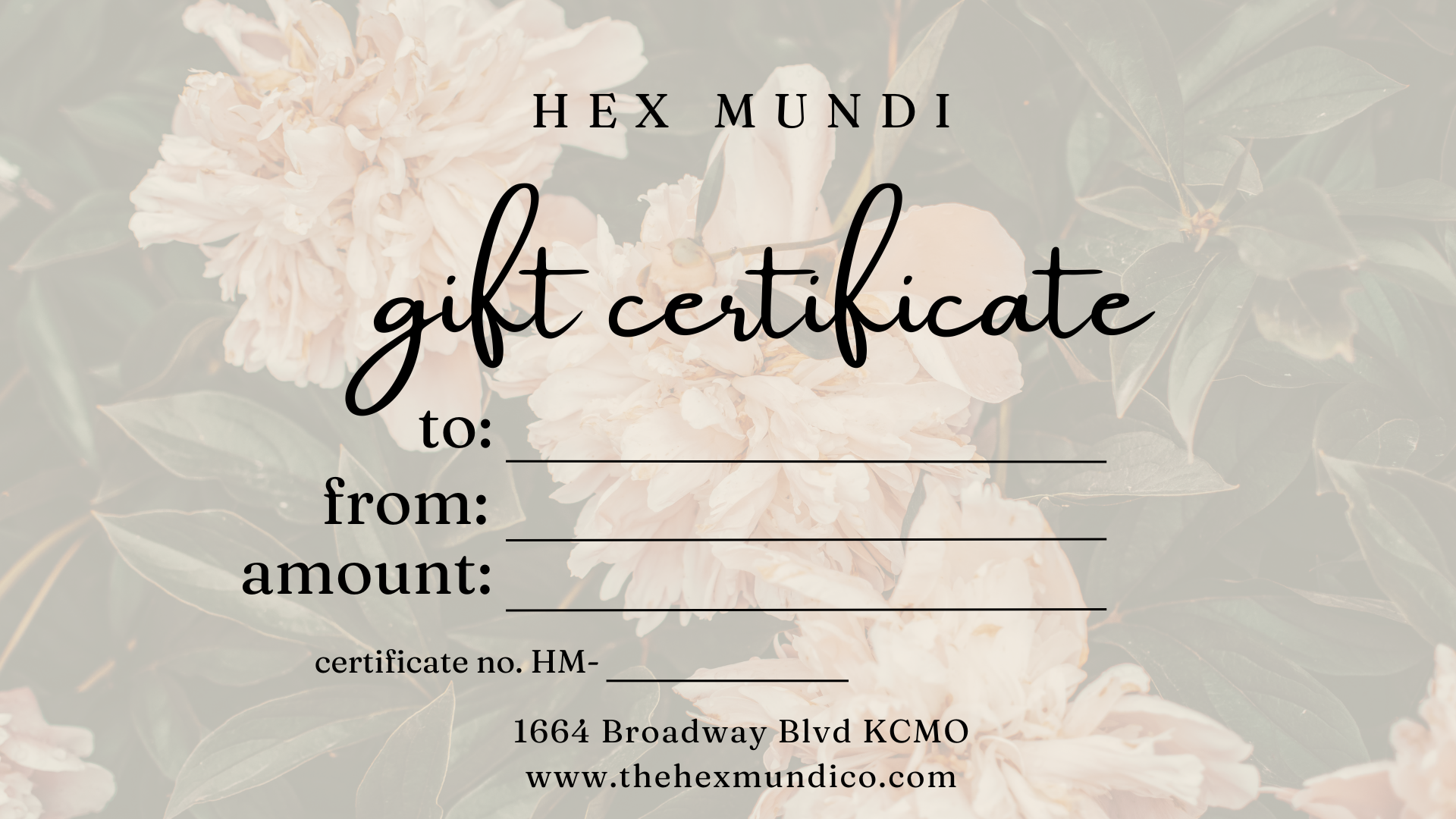 Gift Certificates