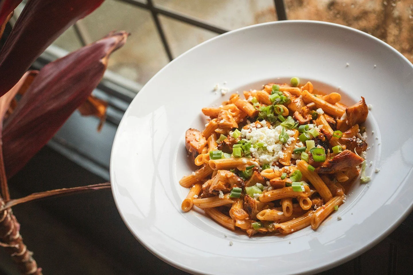 Just a couple of reasons to pop in after some last minute shopping 😉⁠
⁠
Chipotle Chicken Pasta⁠
saut&eacute;ed chicken, peppers and onions in a spicy chipotle cream sauce with queso fresco and scallions⁠
⁠
Crudit&eacute; Guacamole⁠
carrots, celery, 
