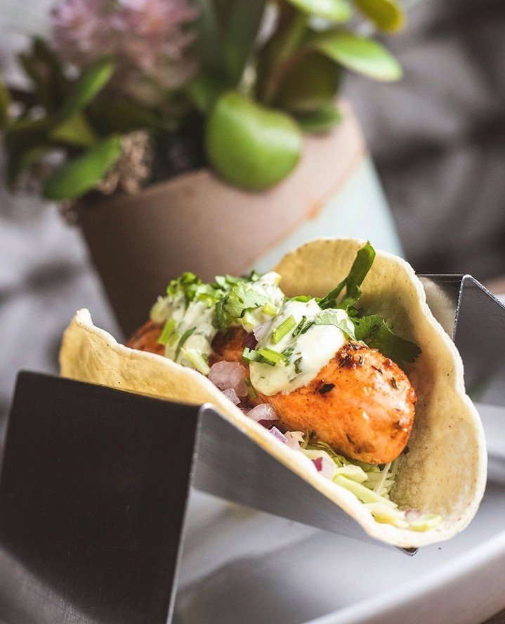 NEW Chef Specials on the board tonight 😍⁠
⁠
Blackened Salmon Tacos⁠
green cabbage, diced red onion, cilantro, avocado crema ⁠
⁠
Steak &amp; Eggs Bowl⁠
grilled steak, sliced hard boiled egg, cherry tomato, diced bacon, lettuce, diced avocado, ranch h
