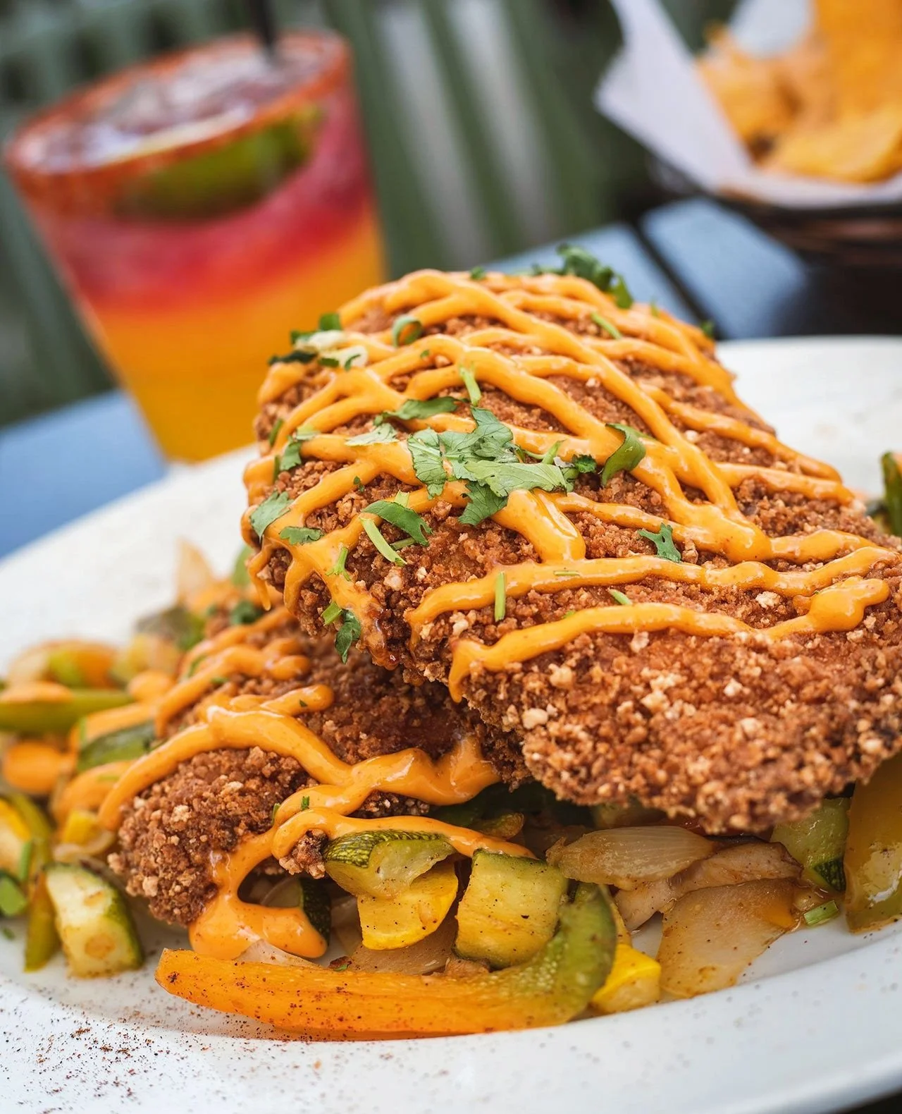 Yes, it's gluten-free. And yes, it's amazing and here for a limited time!⁠
⁠
Chicken Milanese⁠
gluten-free panko fried chicken, chipotle aioli, saut&eacute;ed vegetables