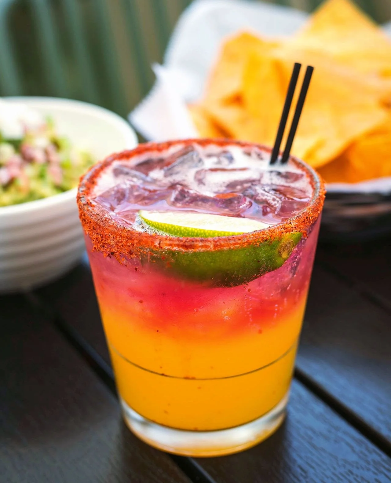 Nobody told this drink it was Monday. ⁠
⁠
Here to remind you it's just as good of a day as any to enjoy the patio and some specials 😎⁠
⁠
Sunset Marg &ndash; Arette Blanco, Fruitful Passion Fruit Liqueur, pineapple juice, lemon, lime, agave, topped w
