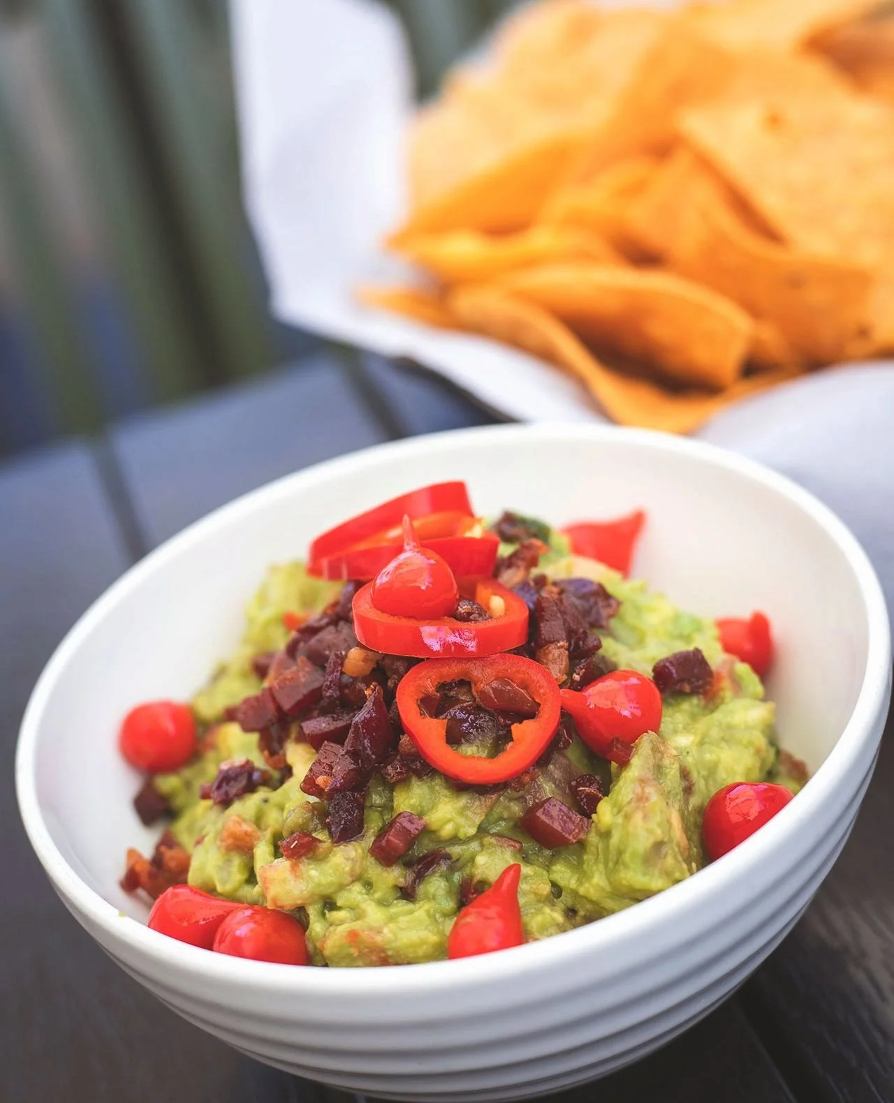 Every week, a new reason to order the guacamole.⁠
⁠
This week's chef creation features pickled Fresno peppers, sweet drop peppers, and crispy Serrano ham&mdash;a combination that's equal parts bold, bright, and addictive.⁠
⁠
See you at Mezcal.