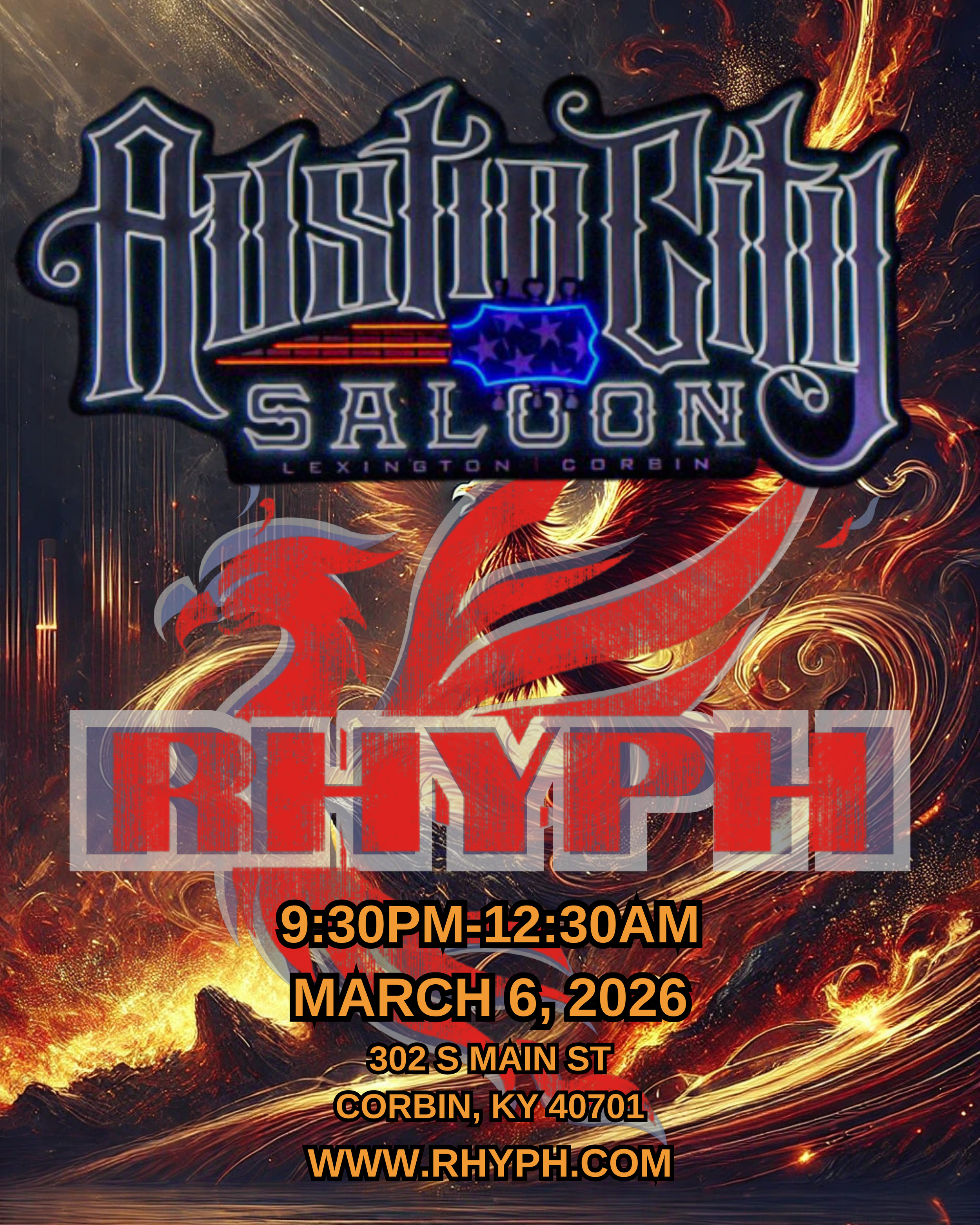 Austin City Saloon (Debut) — Corbin — Fri Mar 6, 2026 (9:30PM–12:30AM)