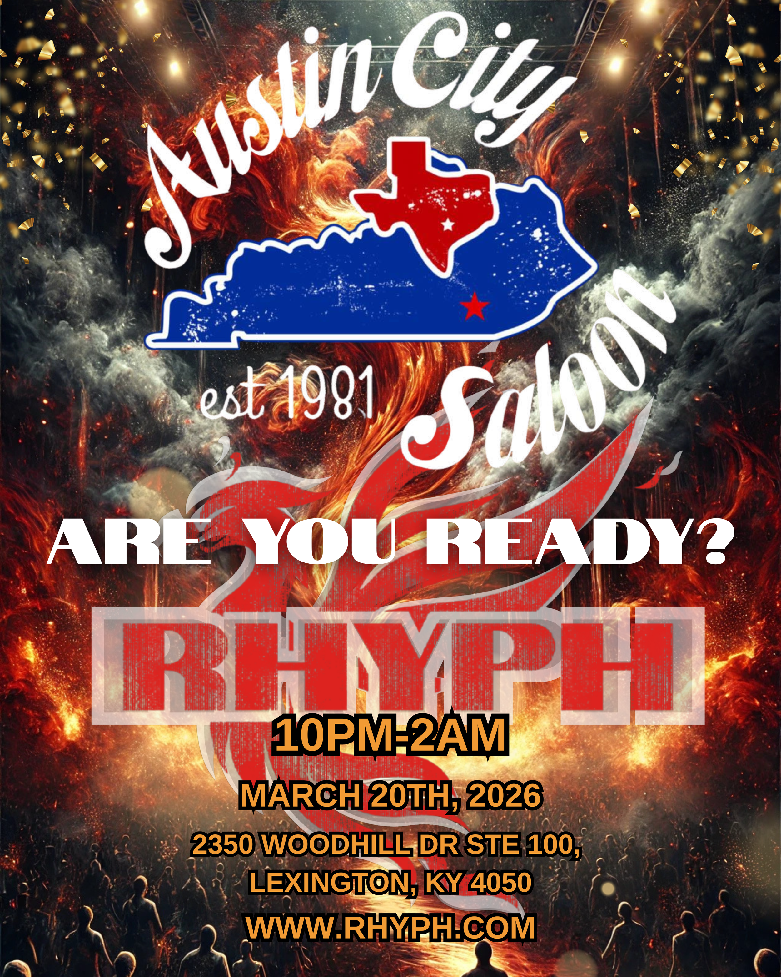 Austin City Saloon (Debut) — Lexington — Fri Mar 20, 2026 (10PM–2AM)