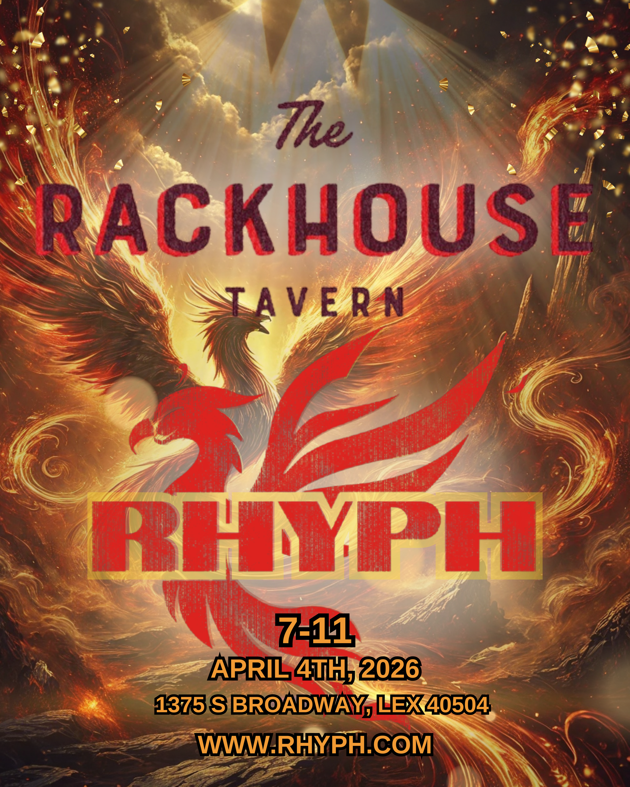 Rhythm Phoenix live at Rackhouse Tavern (Lexington, KY)! SAT April 4, 2026 (9PM–12AM)