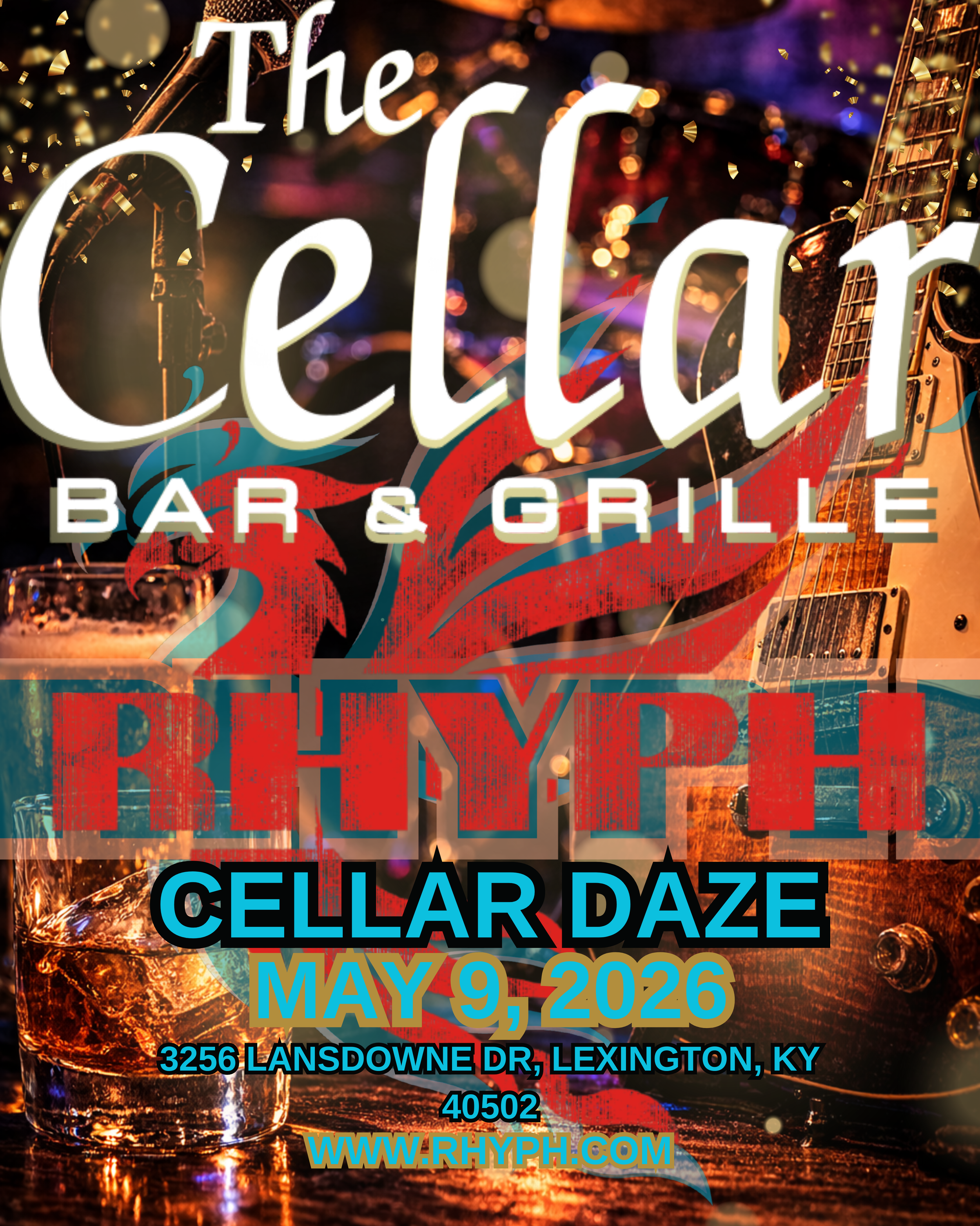 Rhythm Phoenix live at The Cellar Bar & Grille (Lexington, KY)! SAT May 9, 2026 (ALL DAY EVENT)