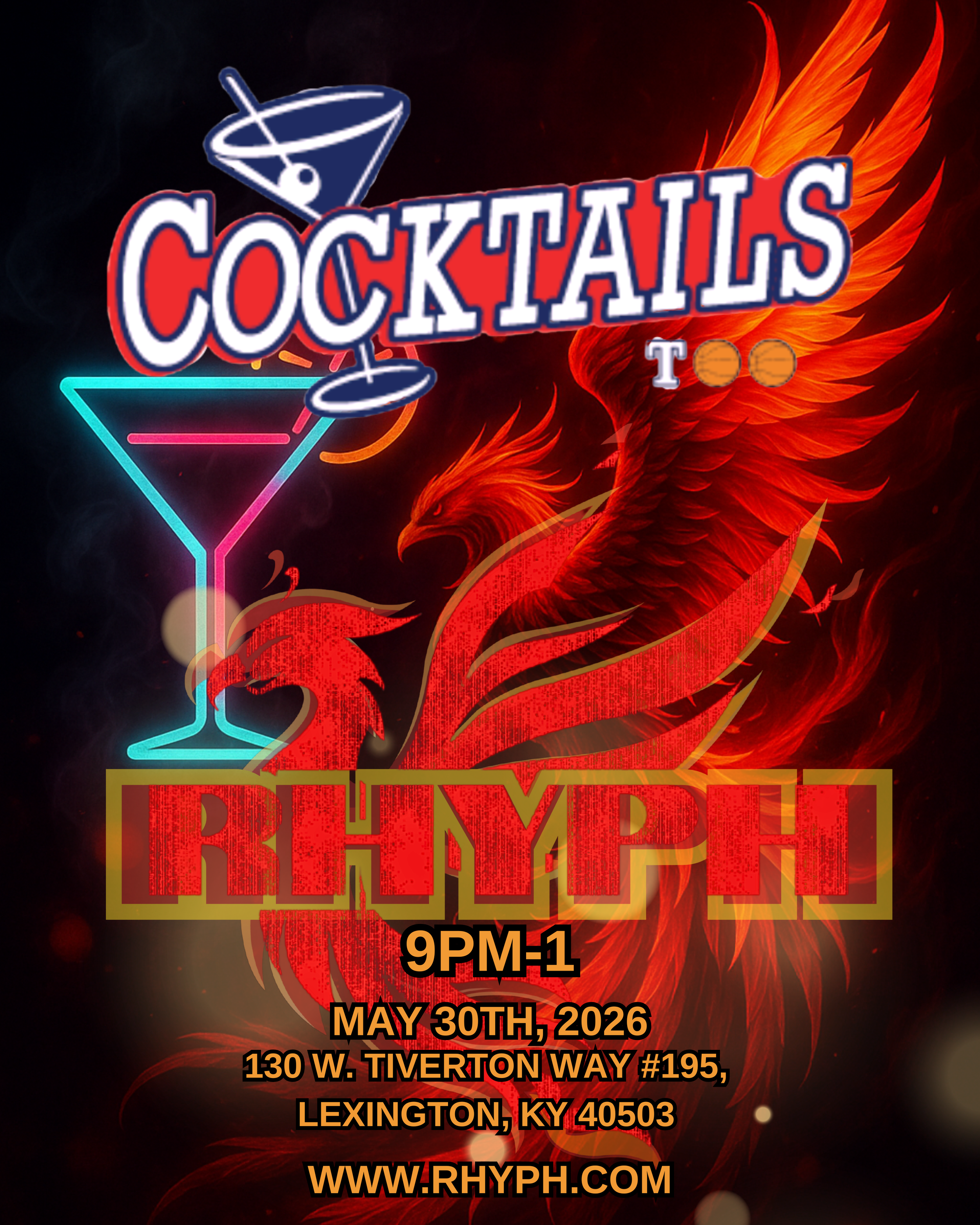 Rhythm Phoenix live at Cocktails Too (Lexington, KY)! SAT May 30, 2026 (9PM–1AM)
