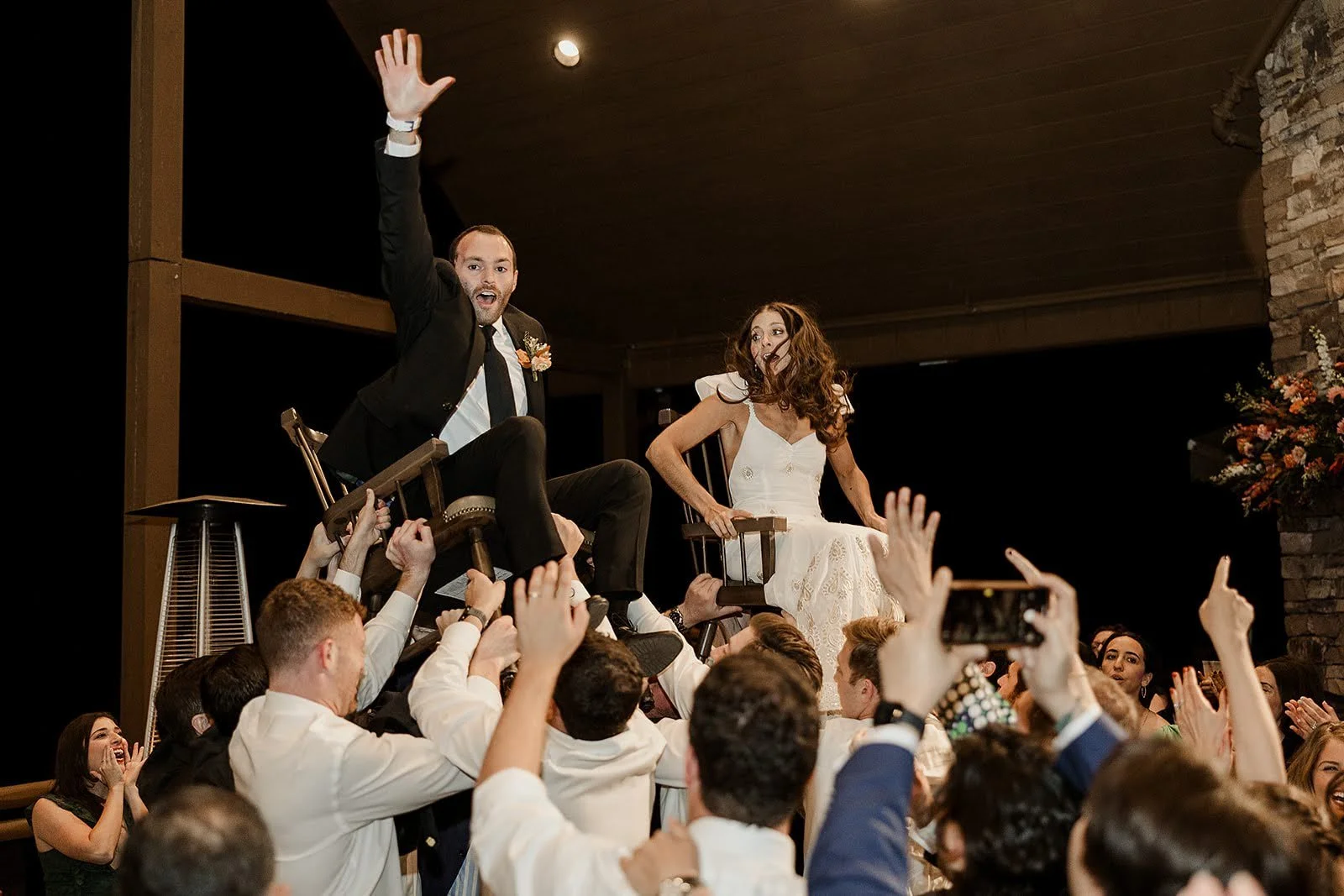 Party Band with vocals plays Hava Nagila for bride and groom