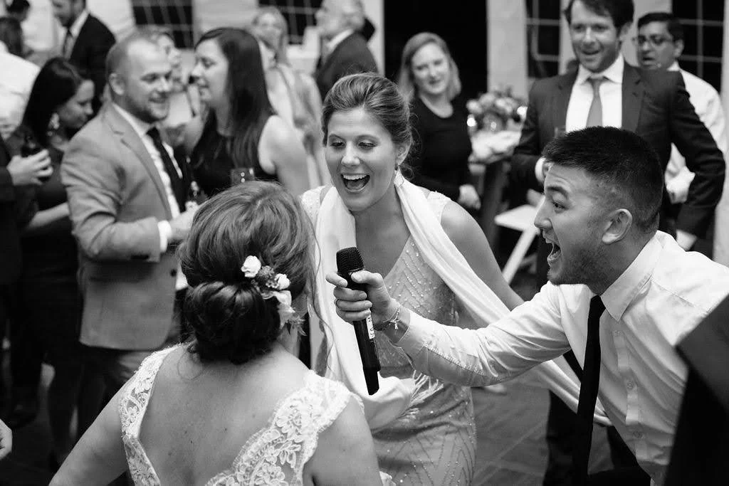 Vocals sing at private event with party band