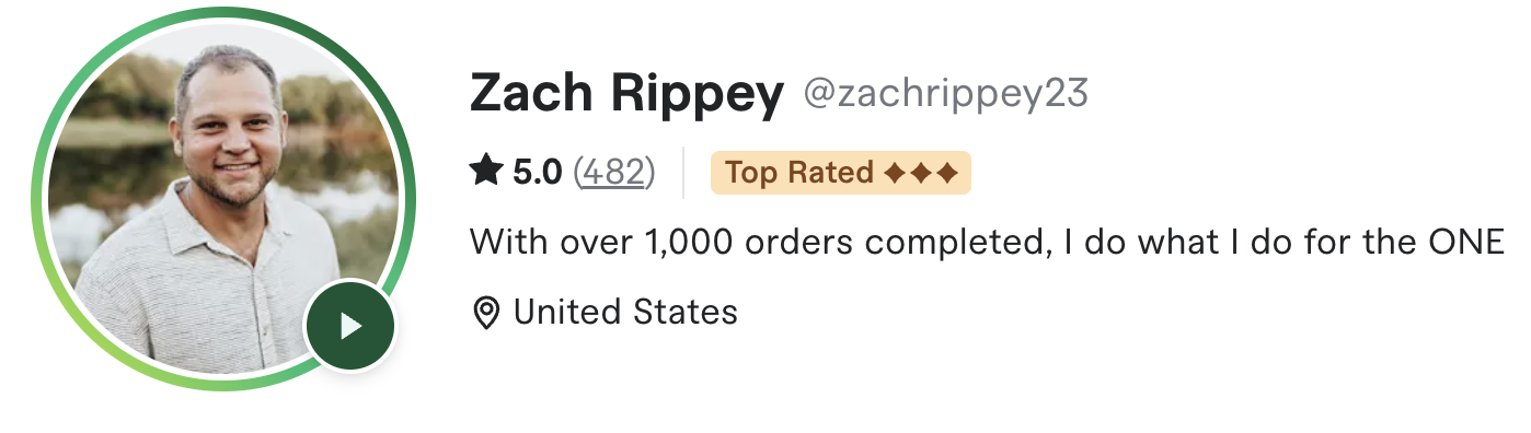 Profile picture of Zach Rippey, a man with short hair and a beard, smiling outdoors with a body of water in the background.