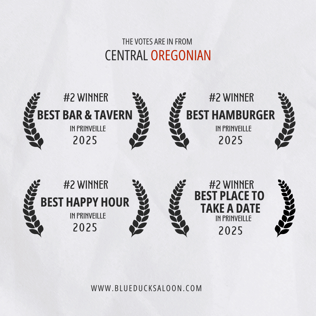 We’re Honored: Blue Duck Saloon Voted One of the Best in Prineville!