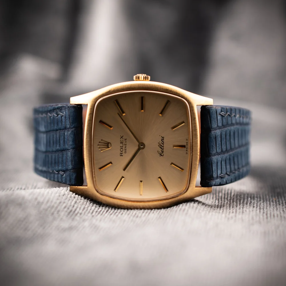 1979 Rolex Cellini, 3805 Champagne Dial 18K Yellow Gold Mens Watch  with B&P — Elevated Time Watch