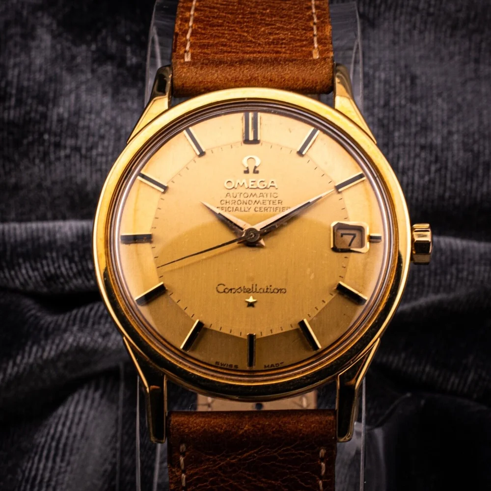1966 Vintage Omega Constellation Pie Pan in 18K Yellow Gold Ref. 168.005 5 Elevated Time Watch Co