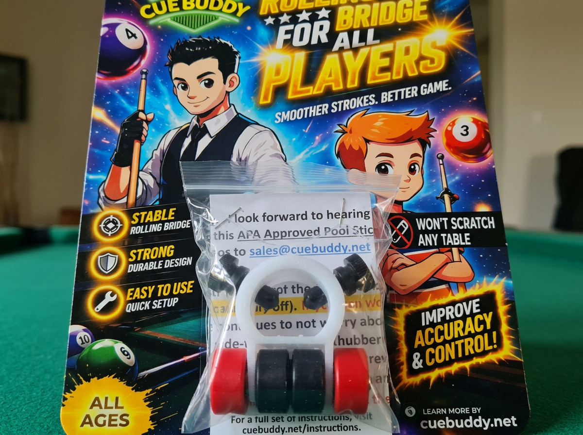 CueBuddy - Black Inner & Red Outer Wheels