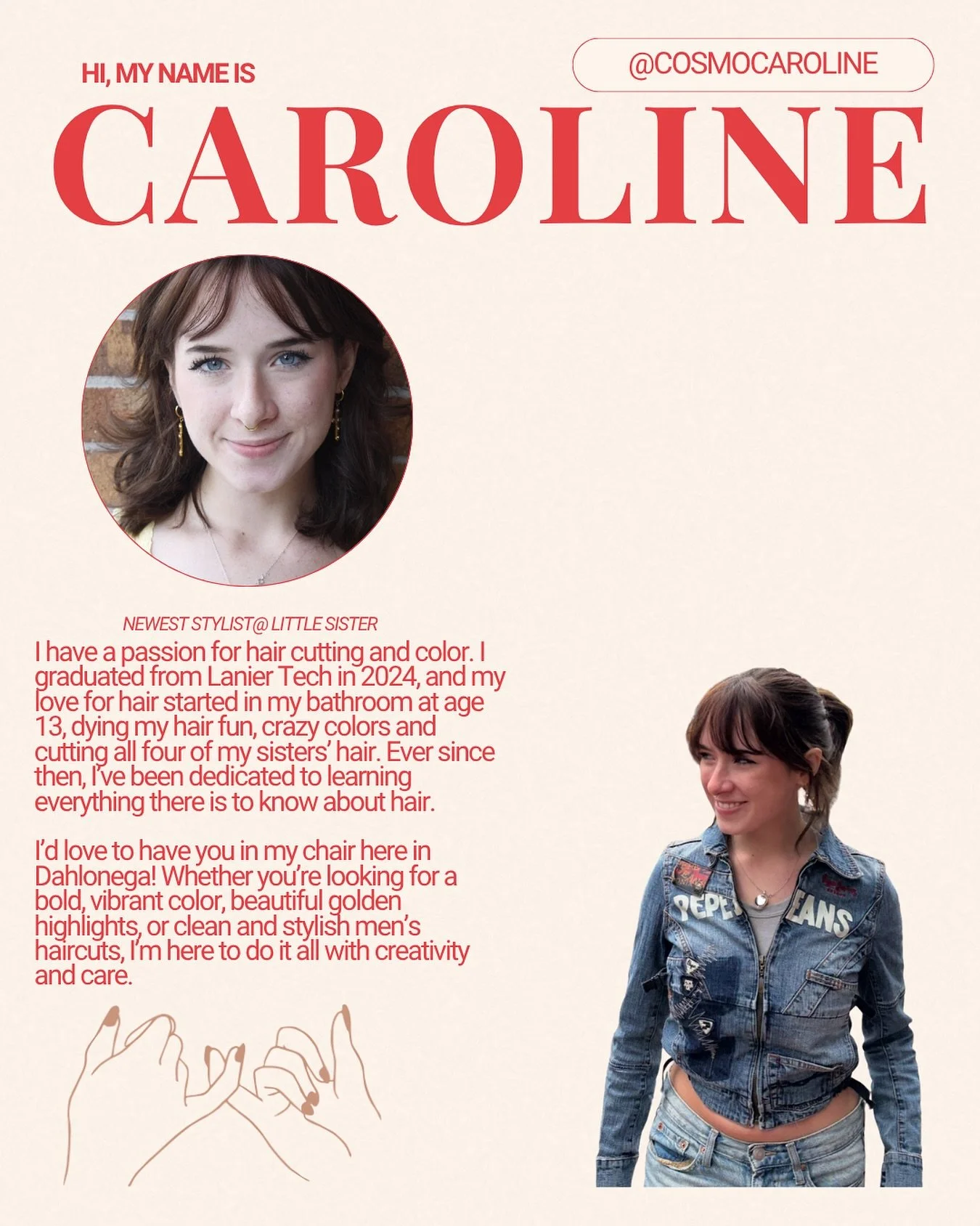 🎨 Meet our newest stylist, Caroline! 🌈
She&rsquo;s all about fun, bold, and creative color &mdash; from vibrant transformations to dreamy pastels 💇&zwj;♀️✨
If you&rsquo;ve been craving something new, she&rsquo;s your girl!
📅 Her books are officia