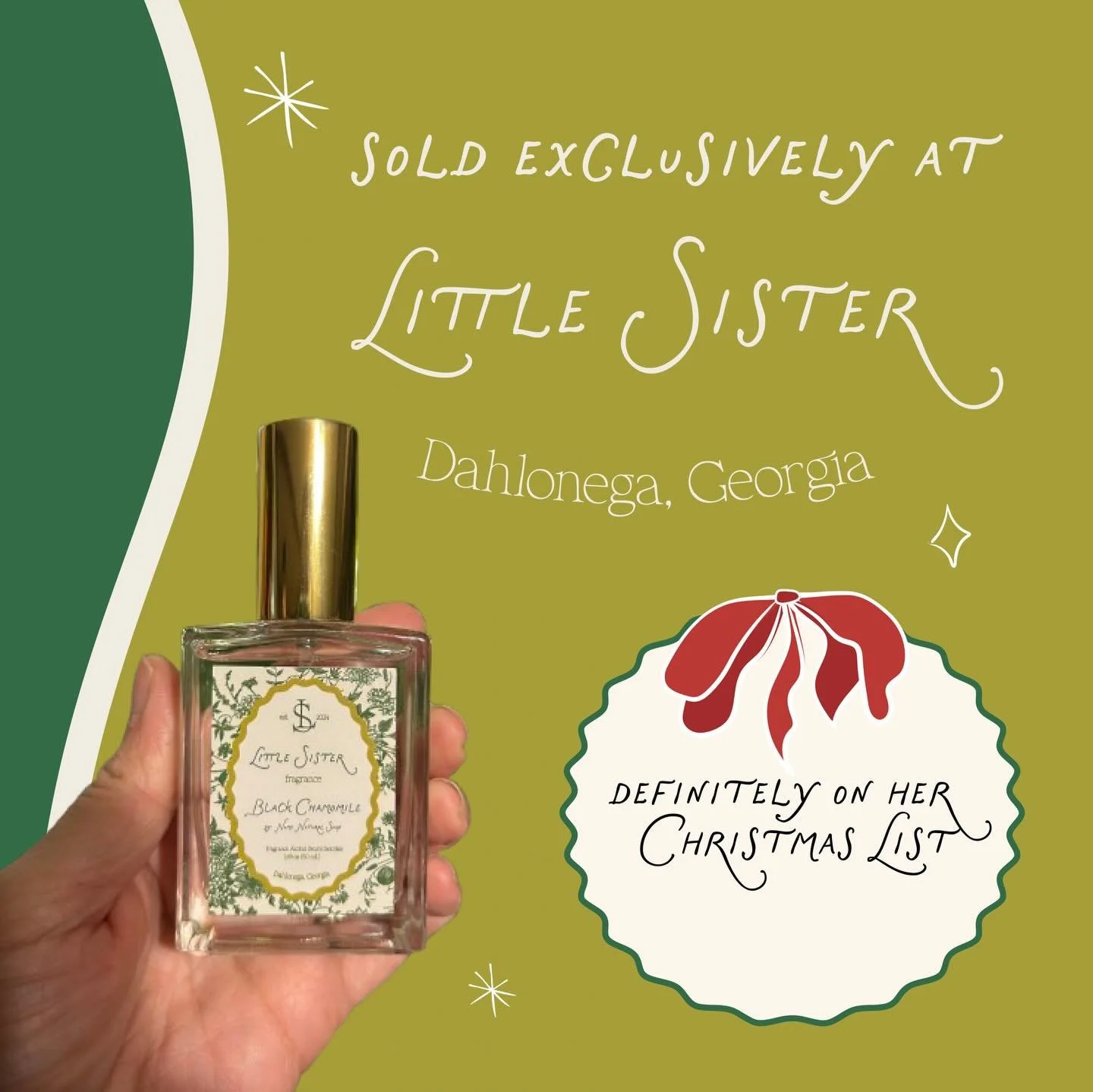 ✨ IT&rsquo;S HERE ✨

We are so excited to officially announce the launch of Little Sister | the fragrance available tomorrow and sold exclusively at Little Sister in Dahlonega, Georgia.

Introducing Black Chamomile, a beautifully soft, cozy scent tha