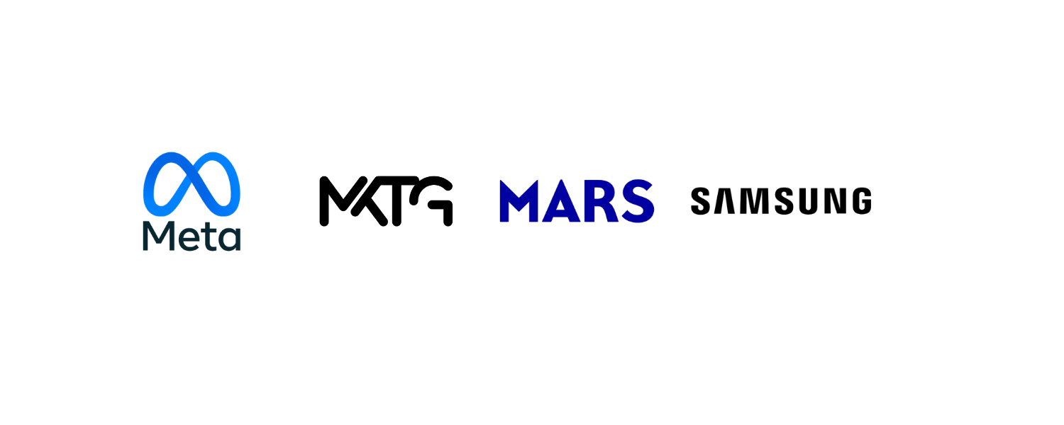 Image featuring logos of Meta, MTX, Mars, and Samsung.