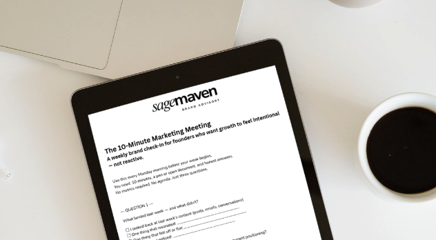 Mobile device with marketing checklist