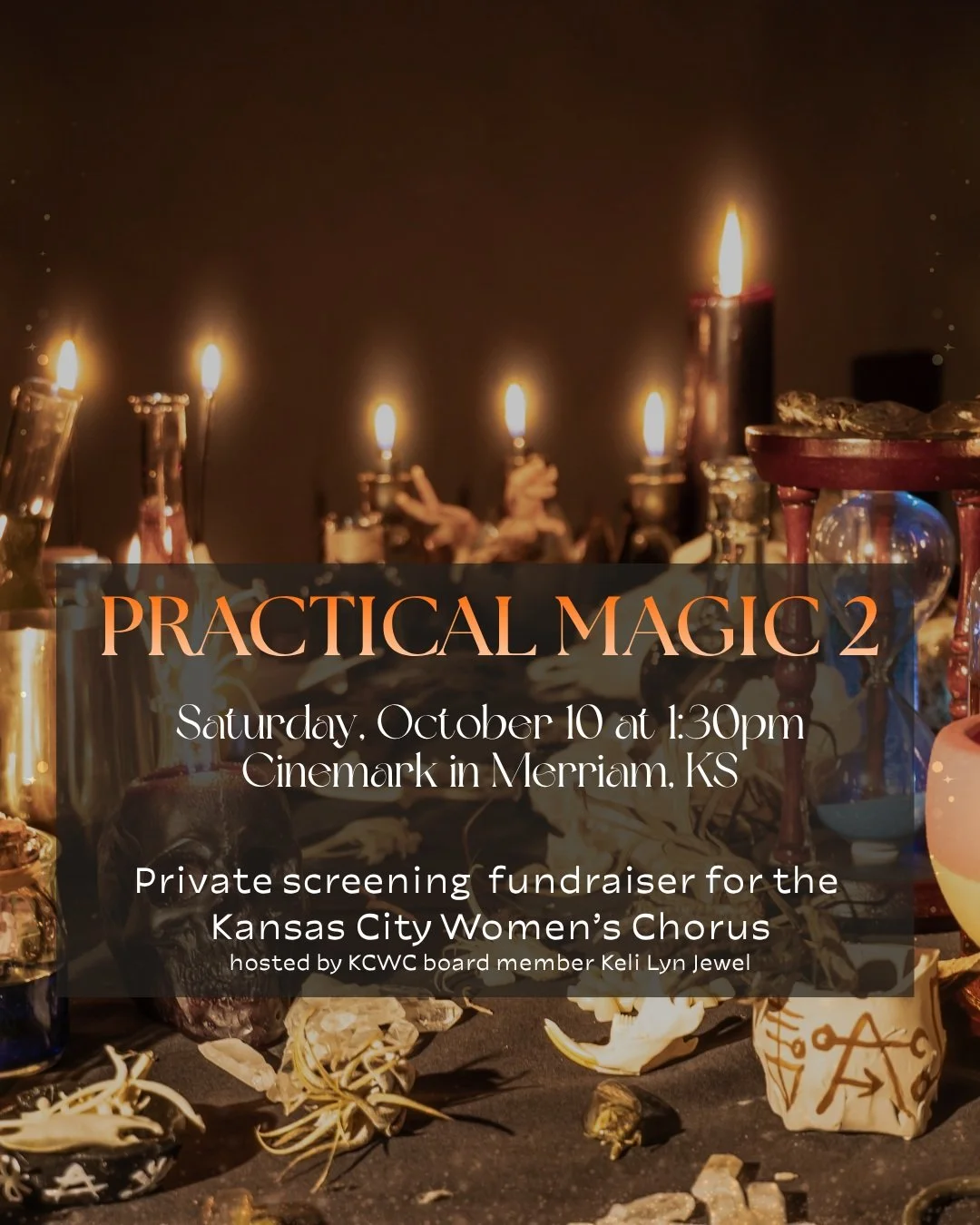 If you've been waiting (nearly thirty years, like some of us) for the Owens sisters to come back, here's your excuse.

Private screening of Practical Magic 2, Saturday, October 10th at 1:30pm. $25/ticket, $15 benefits KCWC.

kelilynjewel.com/store/p/