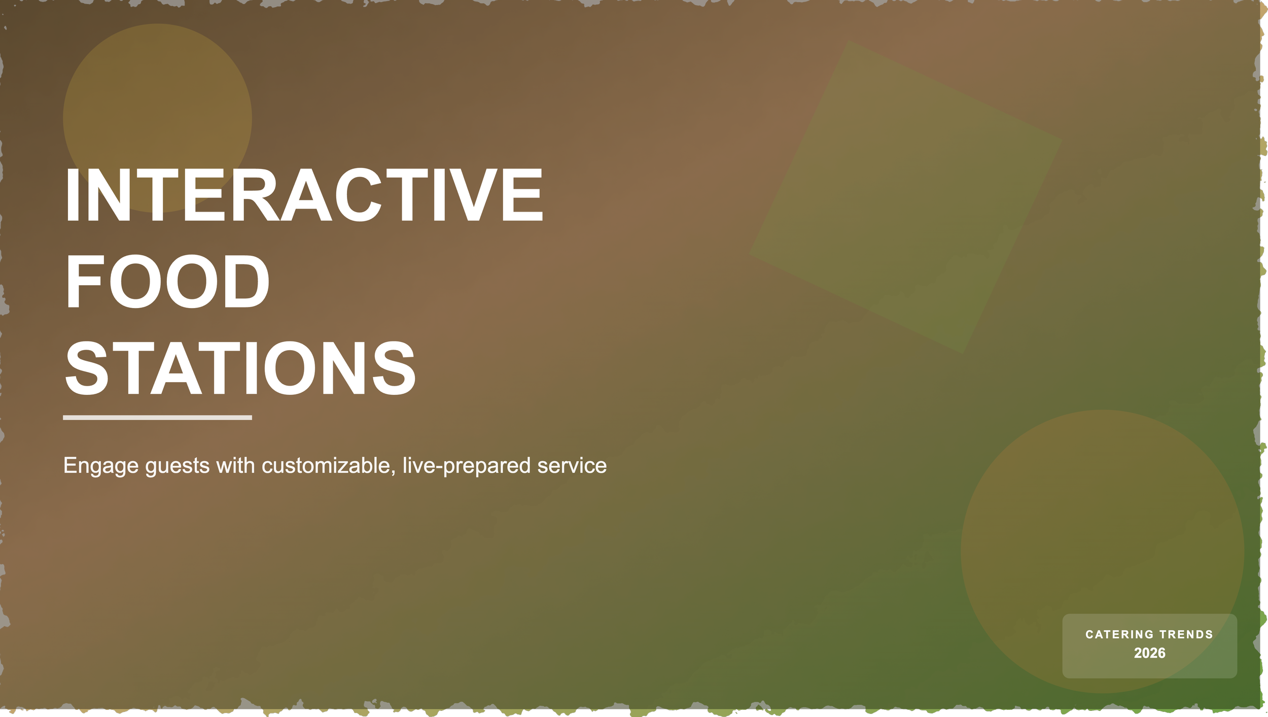 Interactive Food Stations: Elevate Your Event Catering


