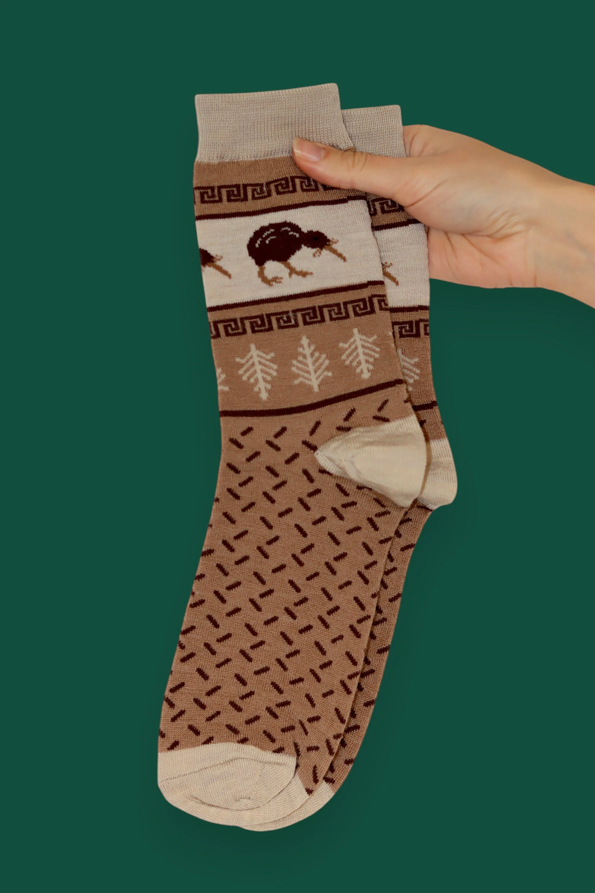 Kiwi - Fair Isle Merino Socks