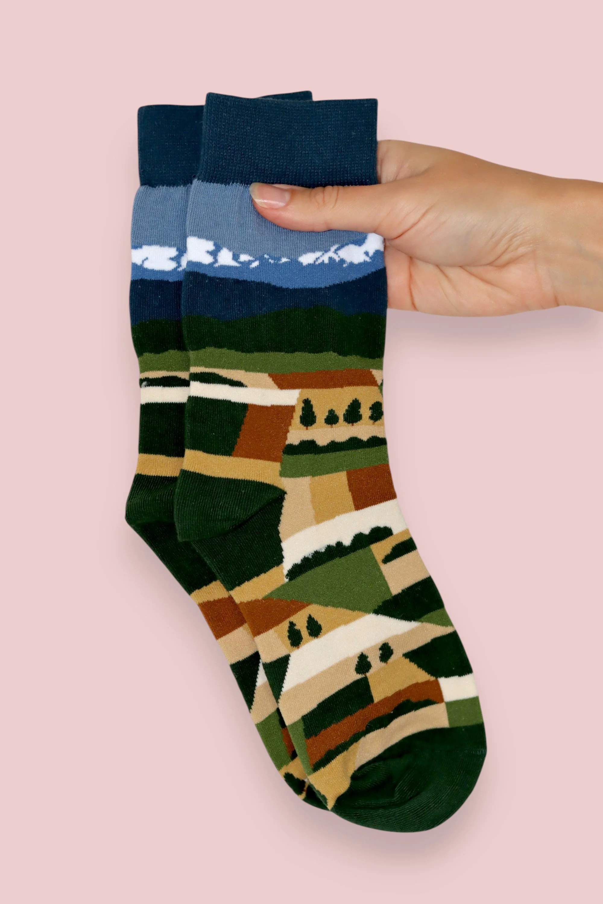 Canterbury Plains - womens socks_NZ landscape inspired designer socks_cotton.jpg