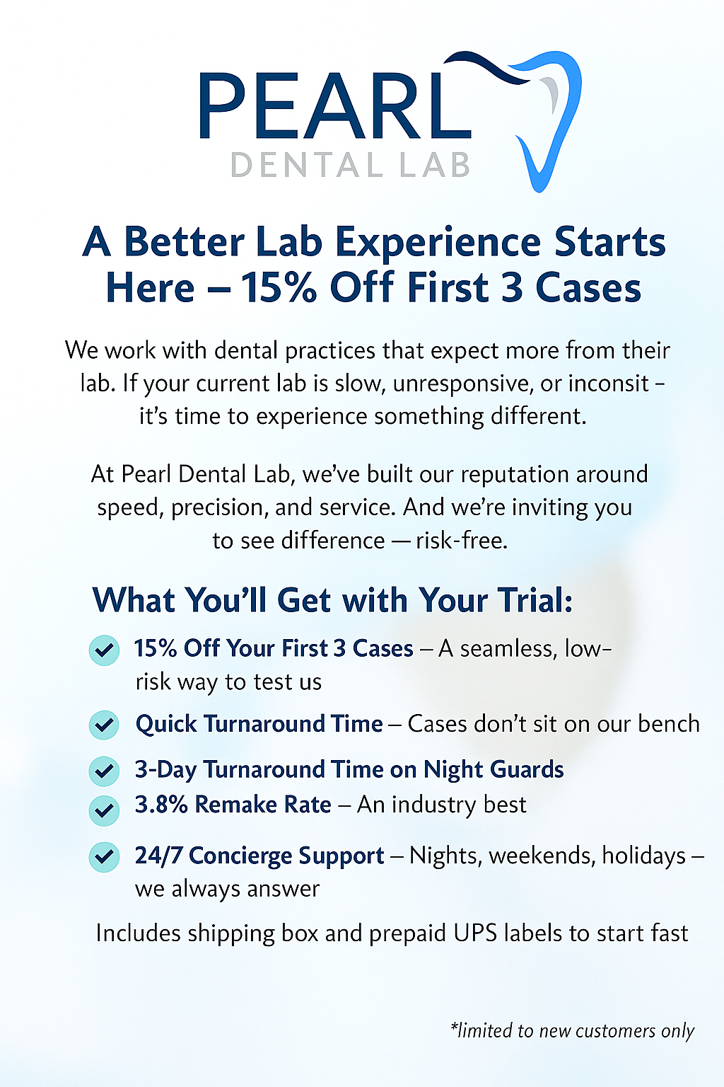 Contact Pearl Dental Lab | Get in Touch for Inquiries, Pricing Details ...