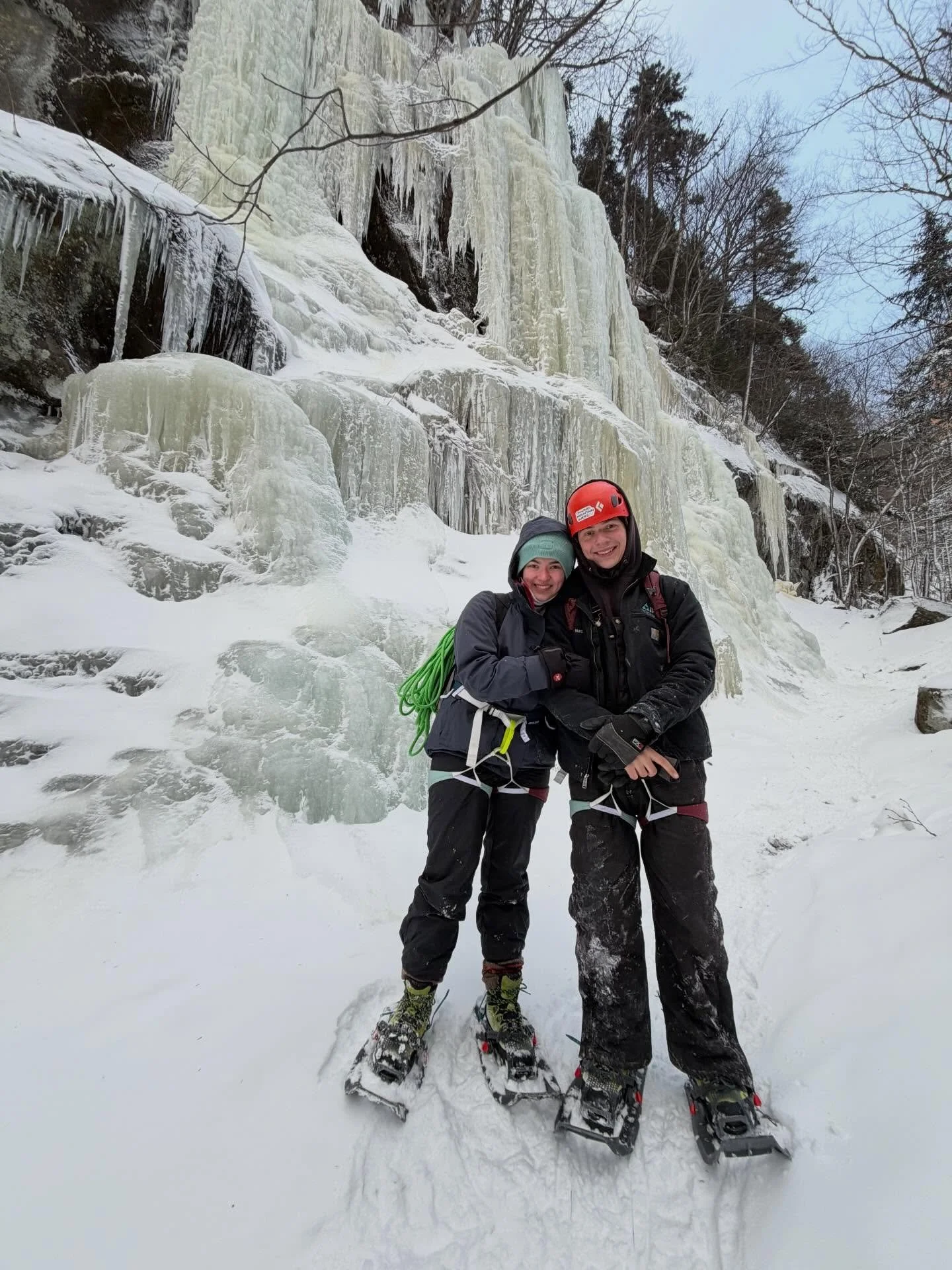 North Face of Pitchoff was in excellent shape today! The hard freeze overnight (and continuing today) made for great climbing. Liz and Nate excelled despite the frigid wind chill and climbed all over Harlot. Can&rsquo;t wait to get out with them agai