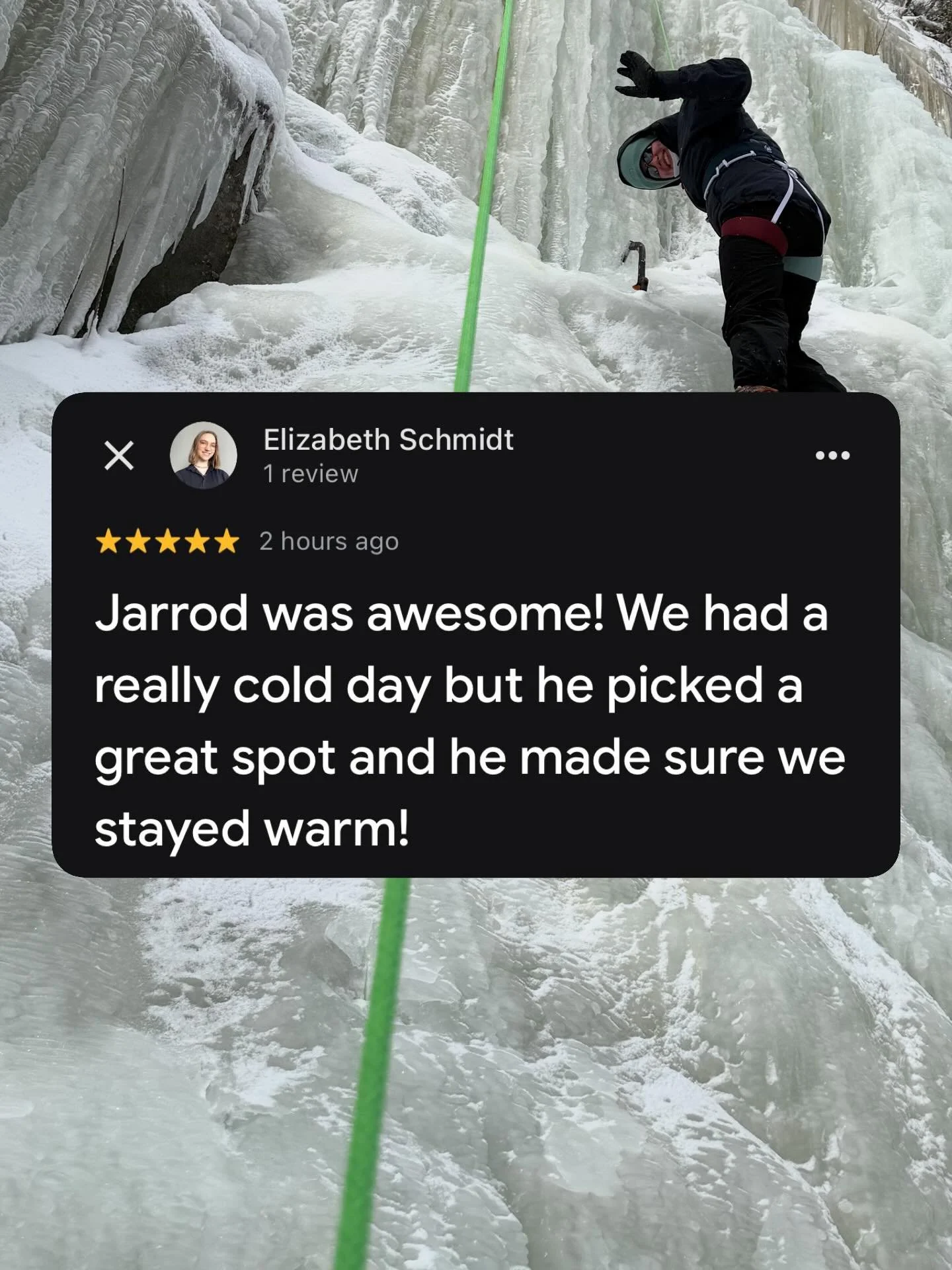 Part of the fun is making the most of what Mother Nature hands us. If that&rsquo;s -15&deg;F wind chill, we bundle up, fill the thermos with hot chocolate, and keep climbing! Thanks, Liz and Nate, for bringing extra warmth with your smiles and stoke 