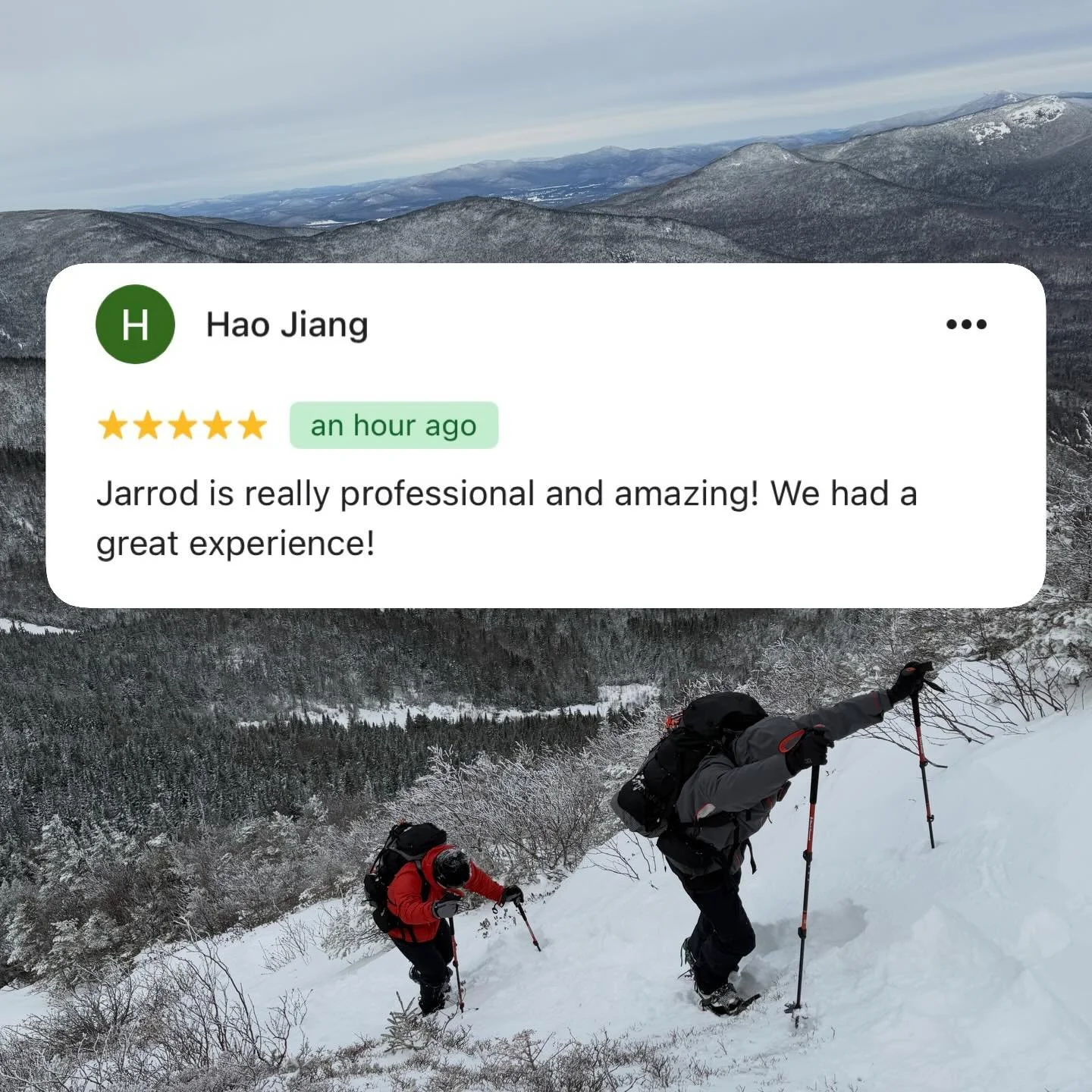 All the kudos go to @haojjiang and Junlin for taking on the challenge of spending two winter nights backcountry camping in the High Peaks for their first experience in the Adirondacks. Even when the going got tough, their tenacity brought them succes