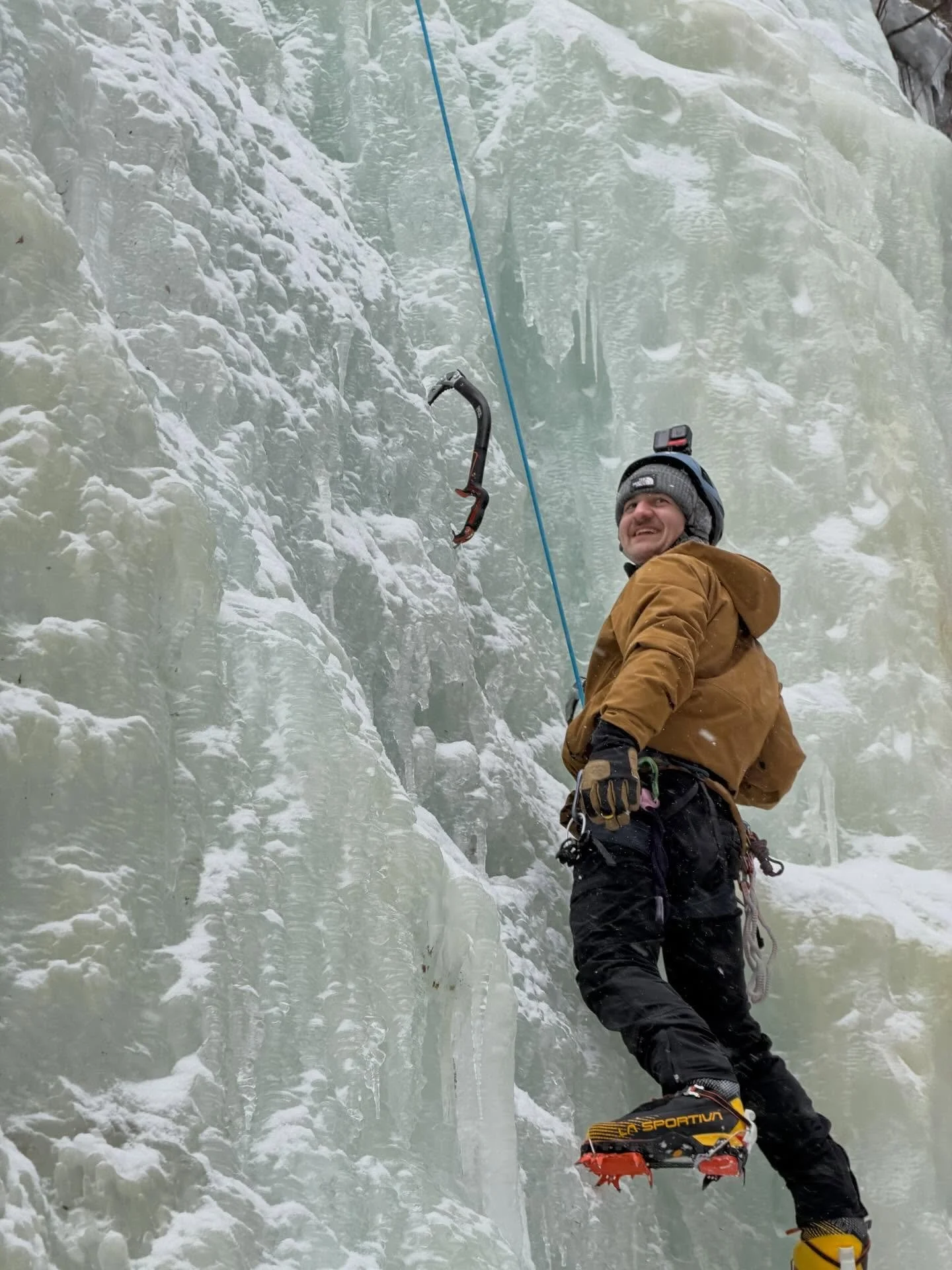 Kudos to @anthony_bonacio and @bonacio_th who grabbed the bull by the horns when the opportunity arose to get in a day of ice climbing when we feared the season may be over. Crystal Ice Tower and Harlot were both in excellent shape, and we had a ton 