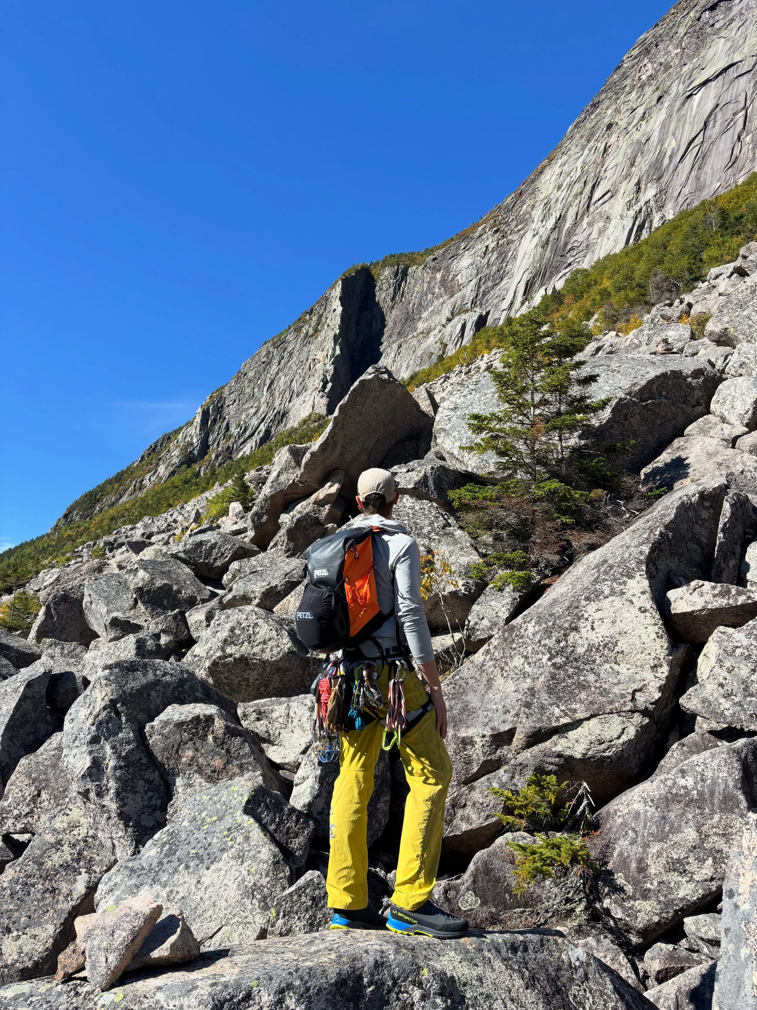 Moby Grape (5.8) | Cannon Cliff, NH. Amazing day of climbing on this 7-pitch wonder! Great partnership with Shane as we swapped leads, each taking a scary one, and got the onsight for every pitch. That Finger of Fate is no joke! Superb weather, aweso