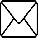 Mail icon in black and white.