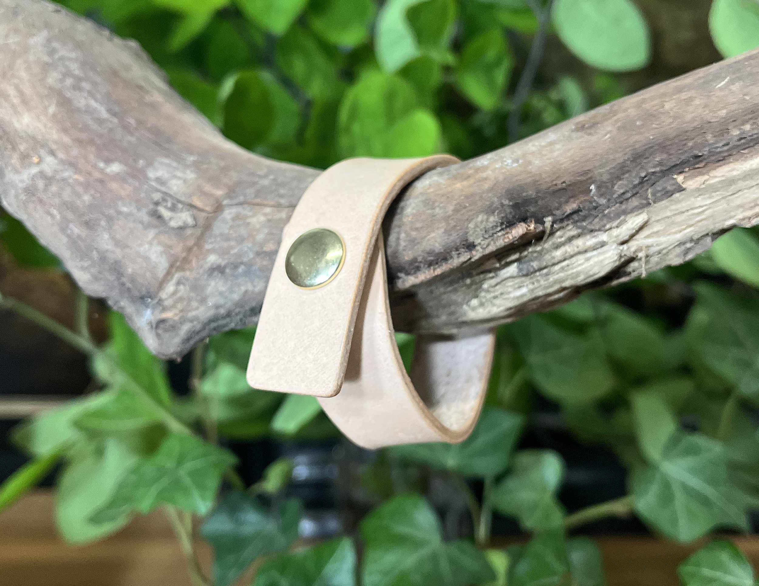 Leather Wrist Strap - Natural