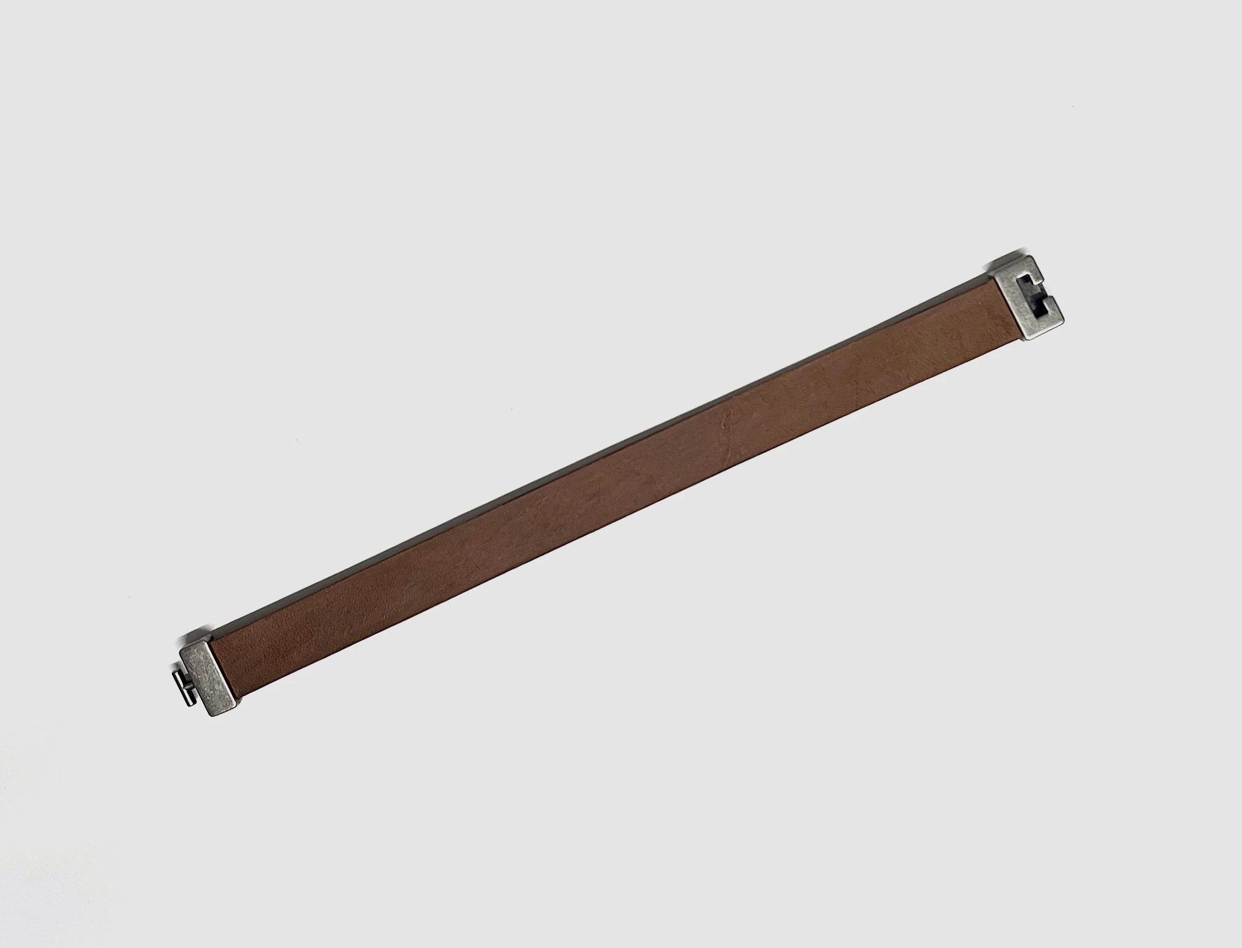 Leather Metal Clasp Bracelet Brown v5.jpg