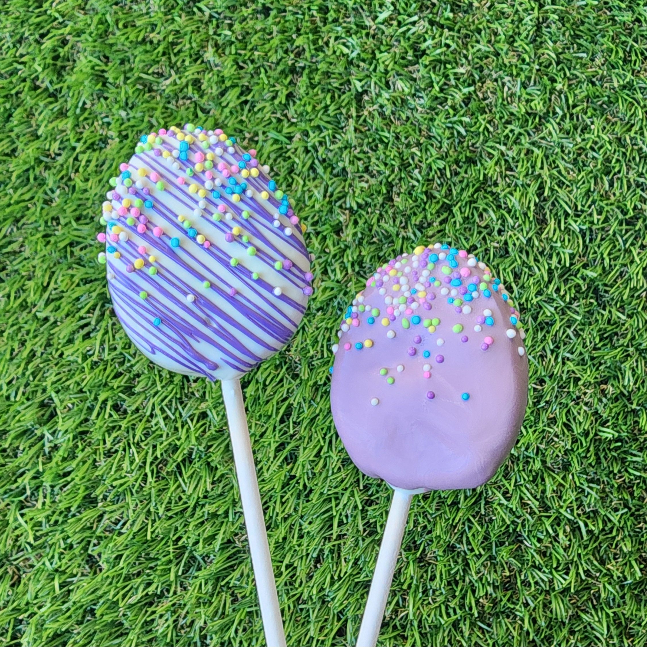 Purple Easter Egg Shaped Cakepops