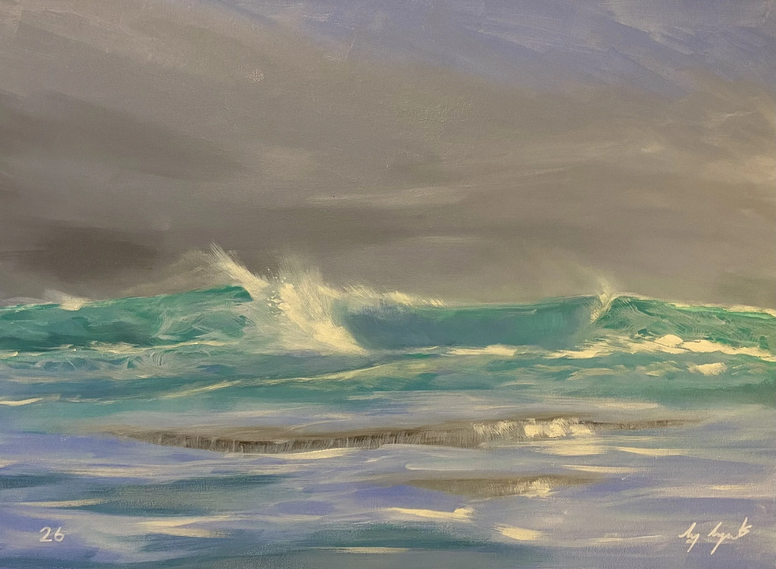 BREAKING WAVES AT ST ANDREWS BEACH