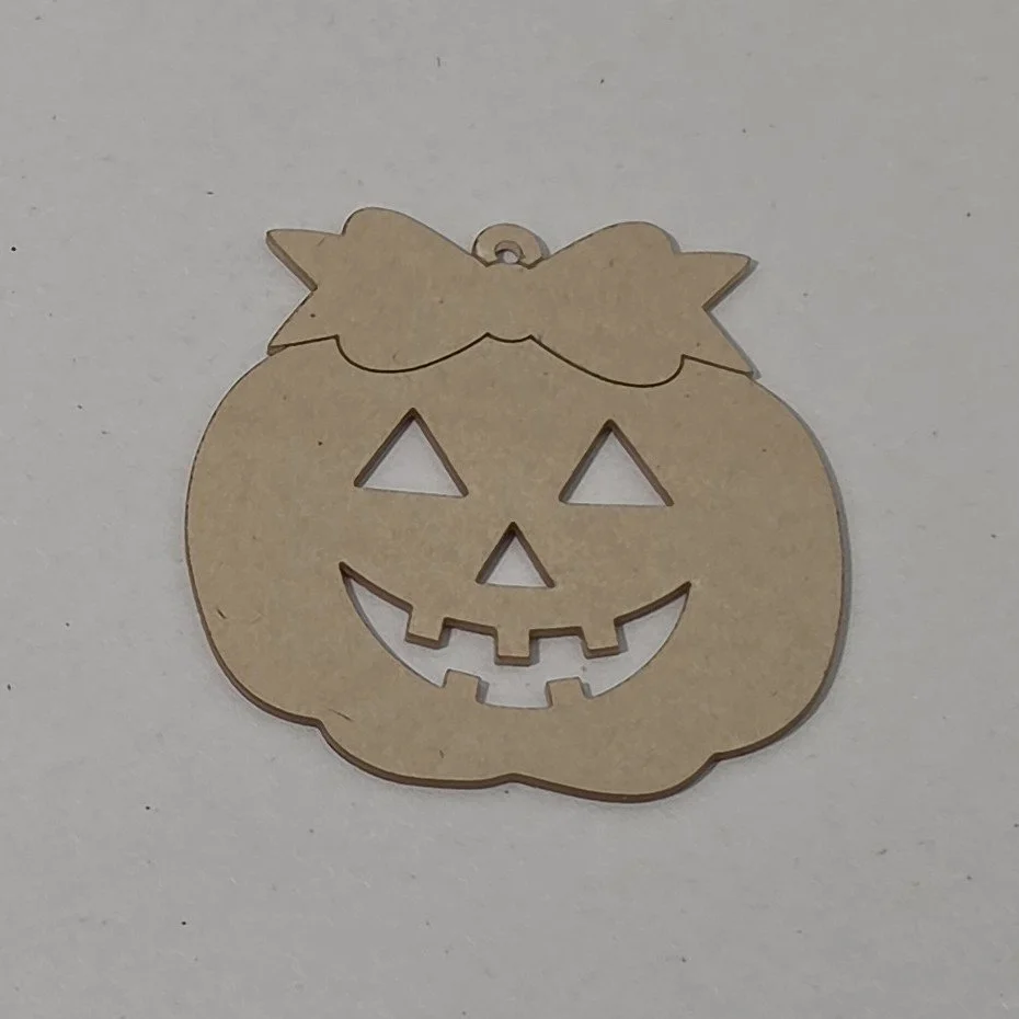 Acrylic Keychain Pumpkin with Bow Blank