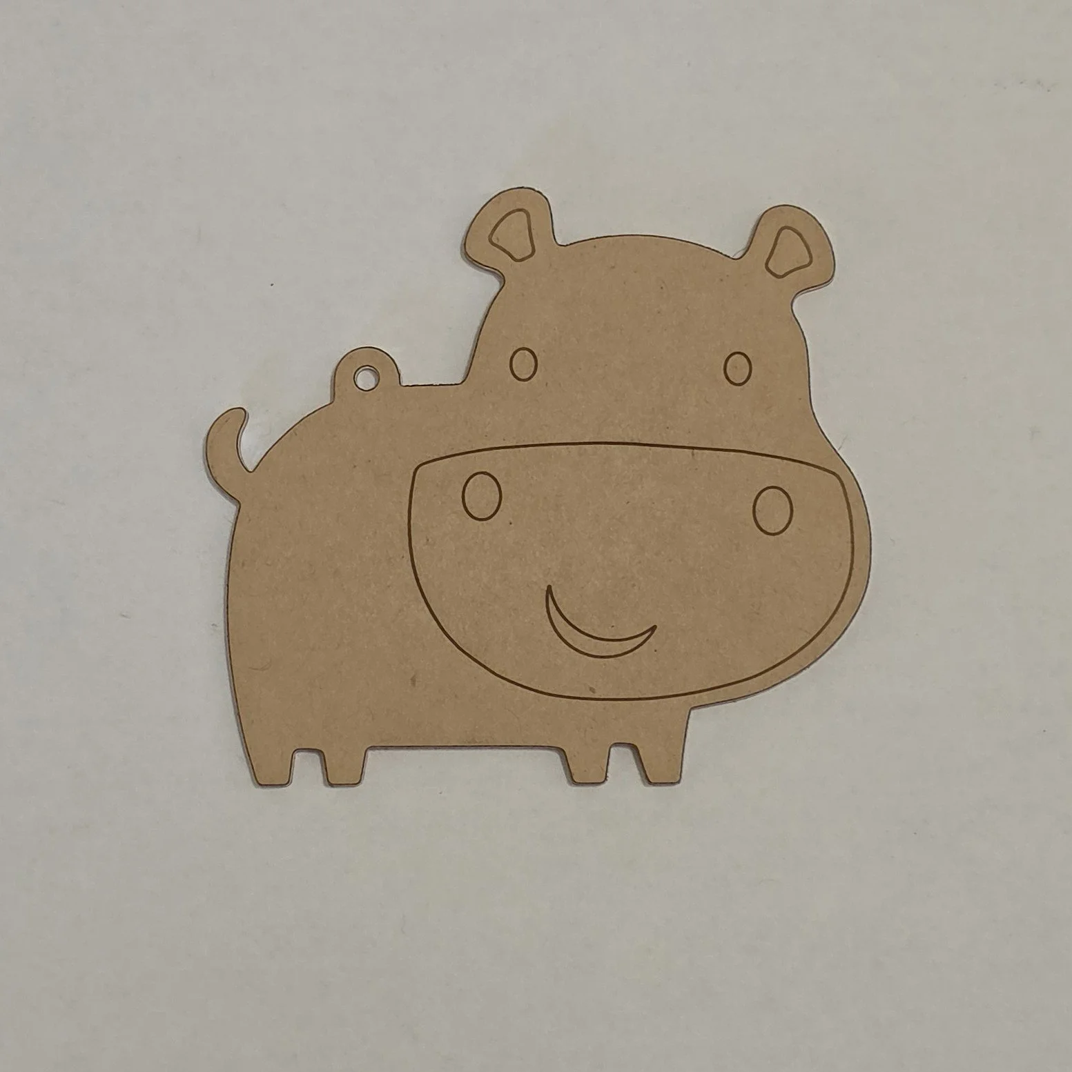 Acrylic Keychain Hippo Blank