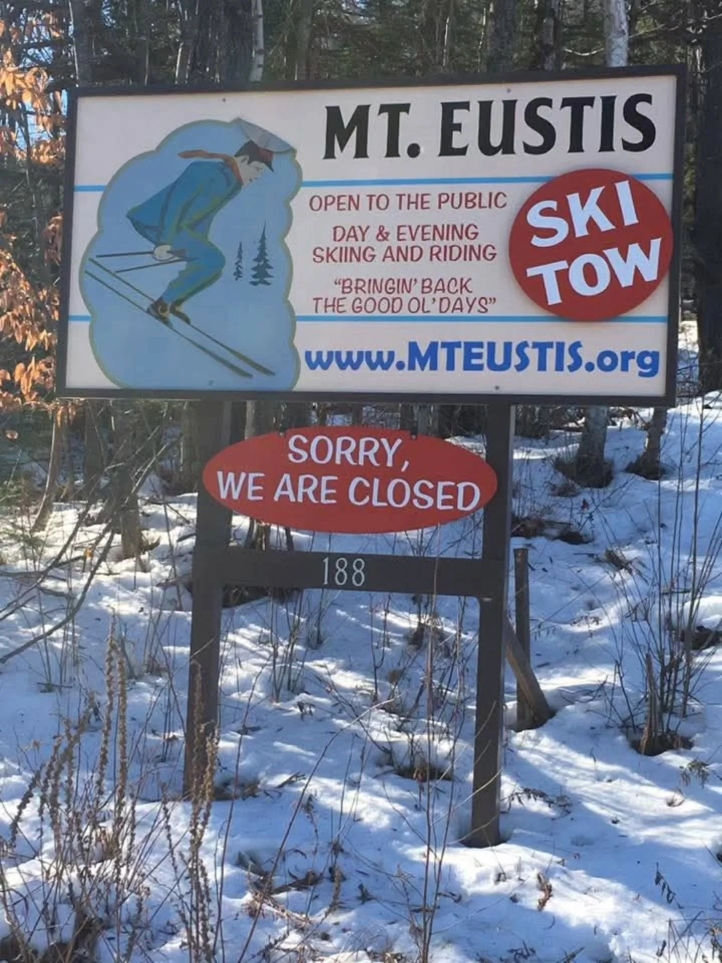 Mt. Eustis Ski Hill will be closed this week due  to the recent weather.

We&rsquo;re not ready to call it a season, so the board is keeping a close eye on the forecast and holding onto hope for one last comeback storm 💪❄️

We&rsquo;ll regroup this 