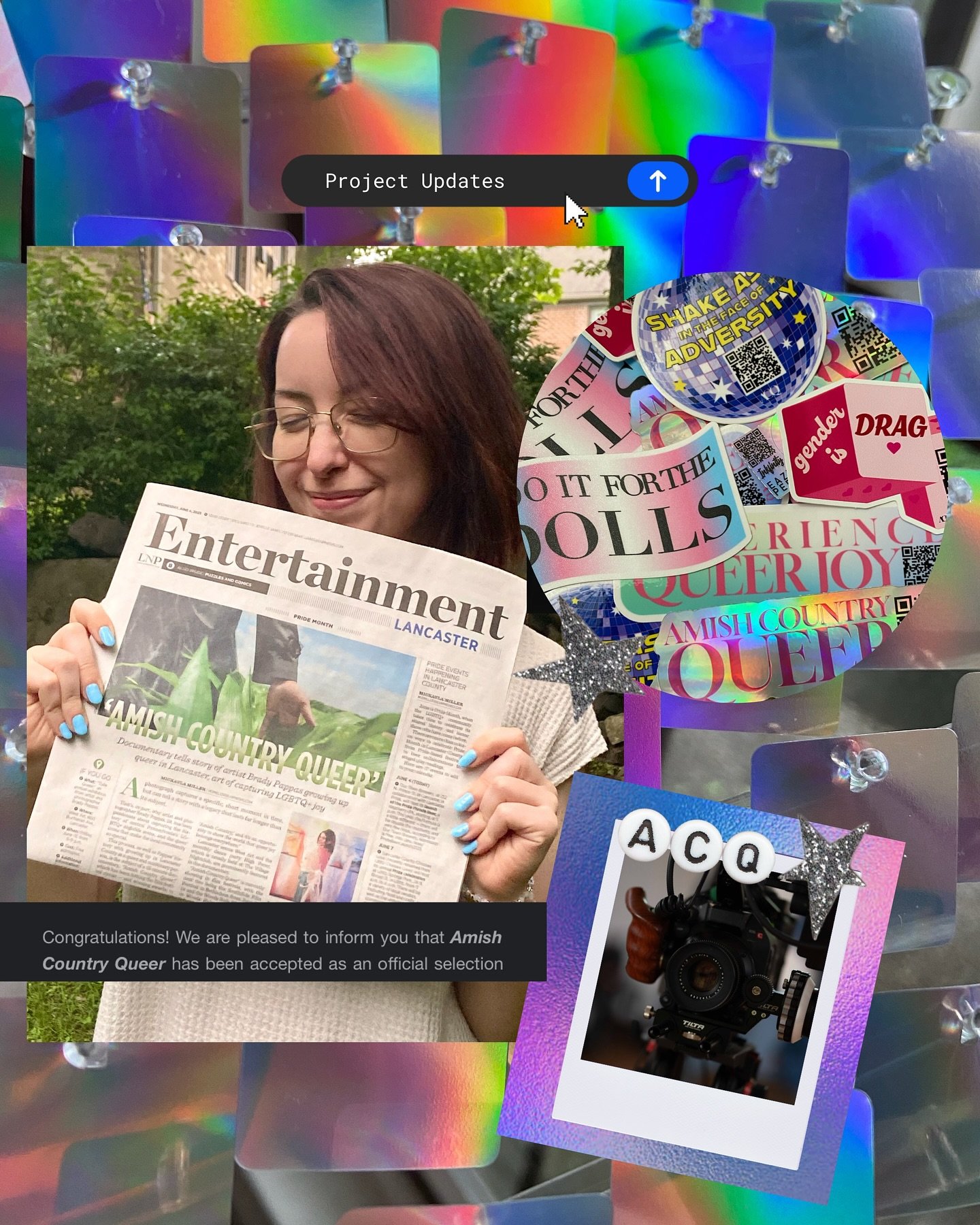 What an exciting start to June 🤩 ACQ & @TulleQueer was featured in LNP - thank you Mickayla Miller for writing a wonderful article 🗞️
& we’re spreading the word!✨ We’re now on @imdb, YouTube and Tiktok. Our stickers have been m